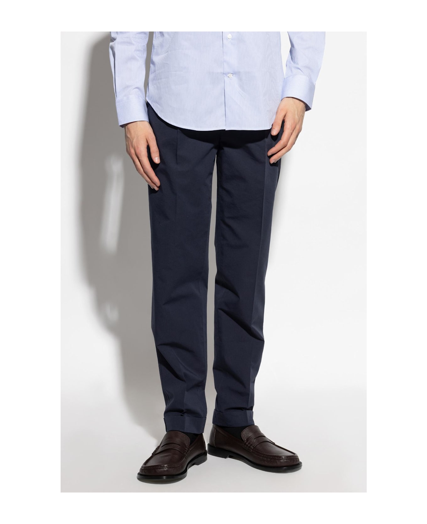 Tom Ford Pants With Rolled-up Legs - navy