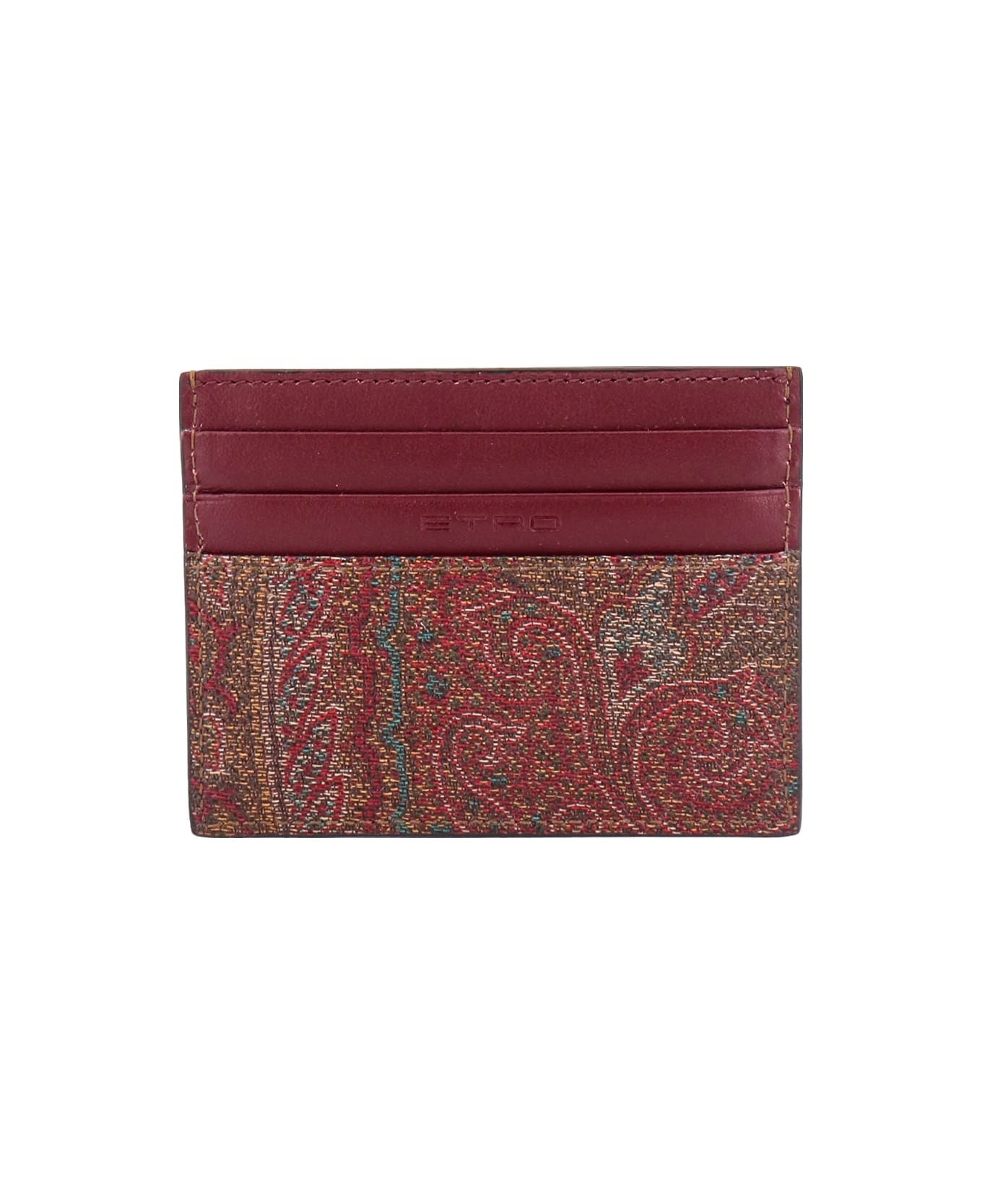Etro Paisley Card Holder - Brown バッグ