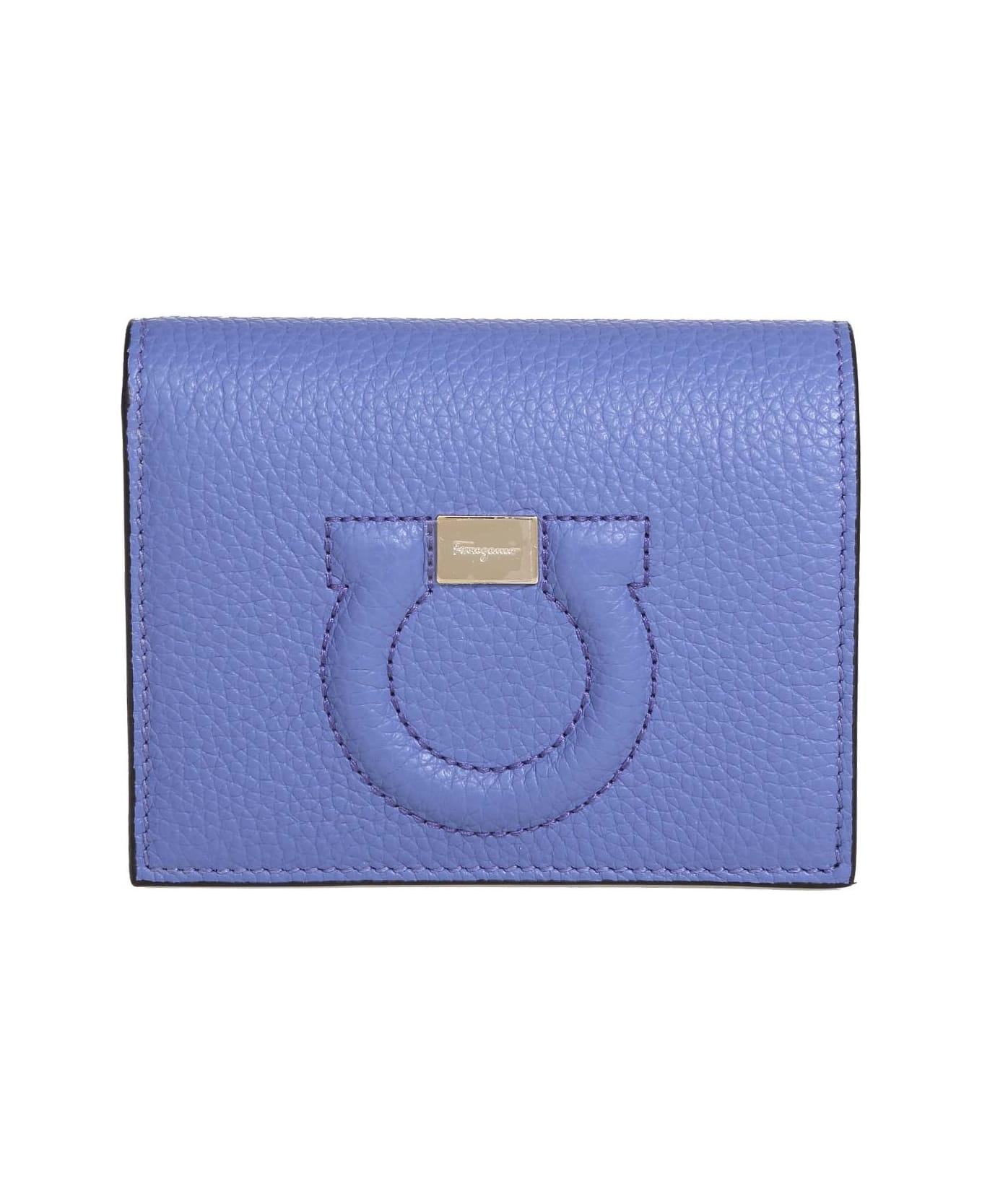 salvatore ferragamo purple wallet