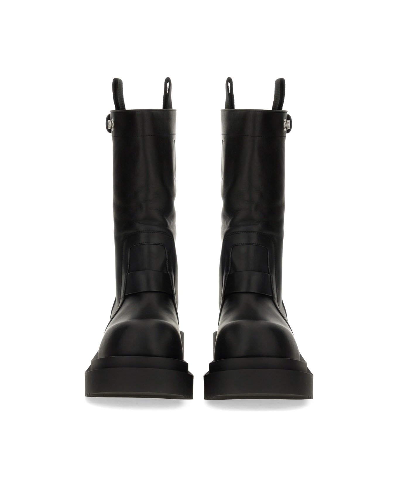 Rick Owens Leather Boot - BLACK ブーツ