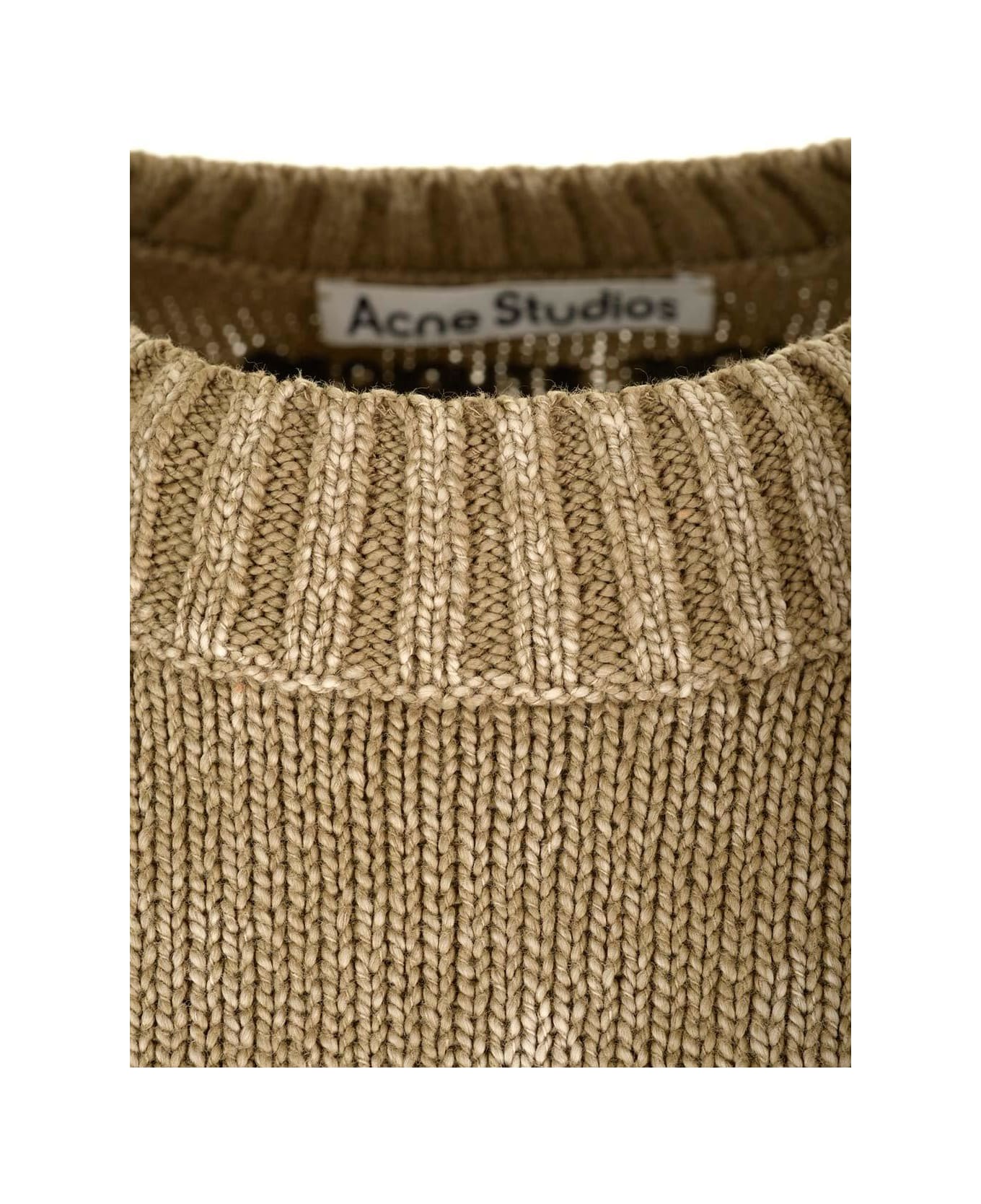 Acne Studios Round Neck Knitted Sweater - Green