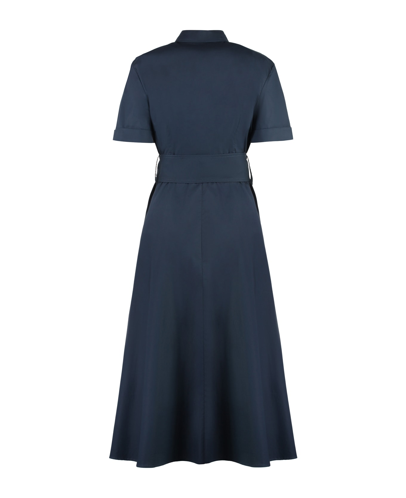 Woolrich Belted Poplin Shirt Dress - Melton Blue