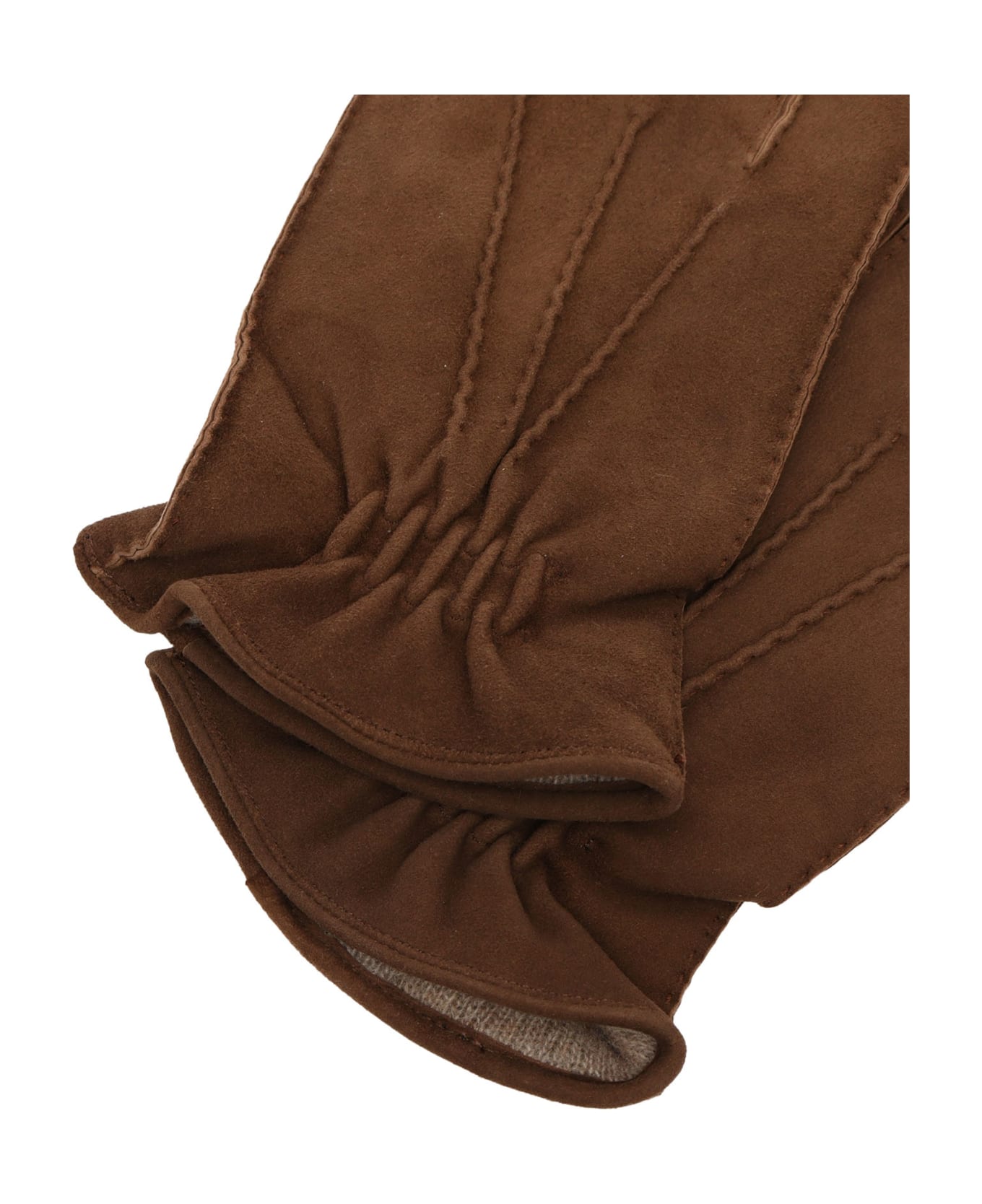 Orciani Suede Gloves - BROWN