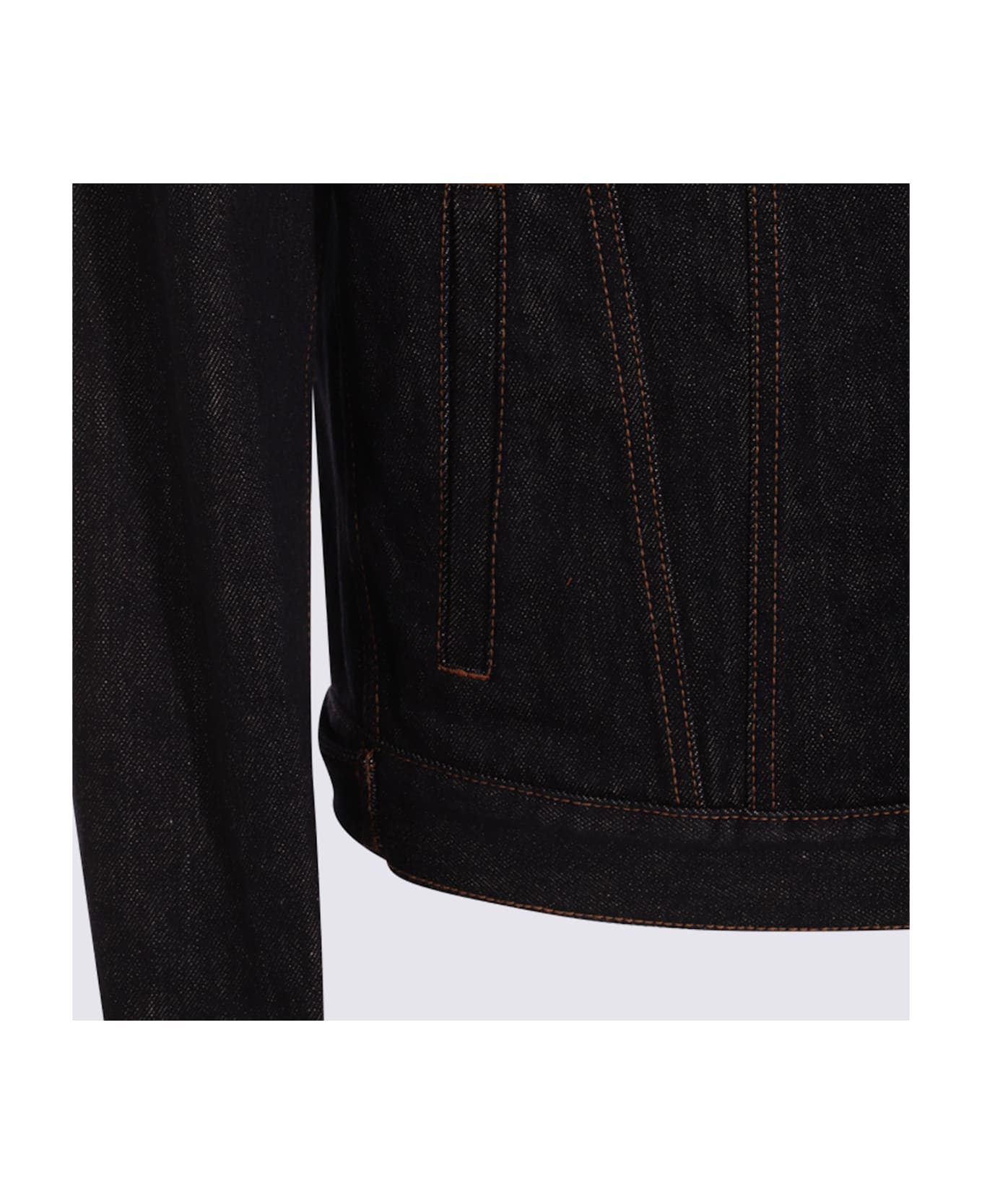 Brunello Cucinelli Dark Blue Cotton Denim Jacket - Blue