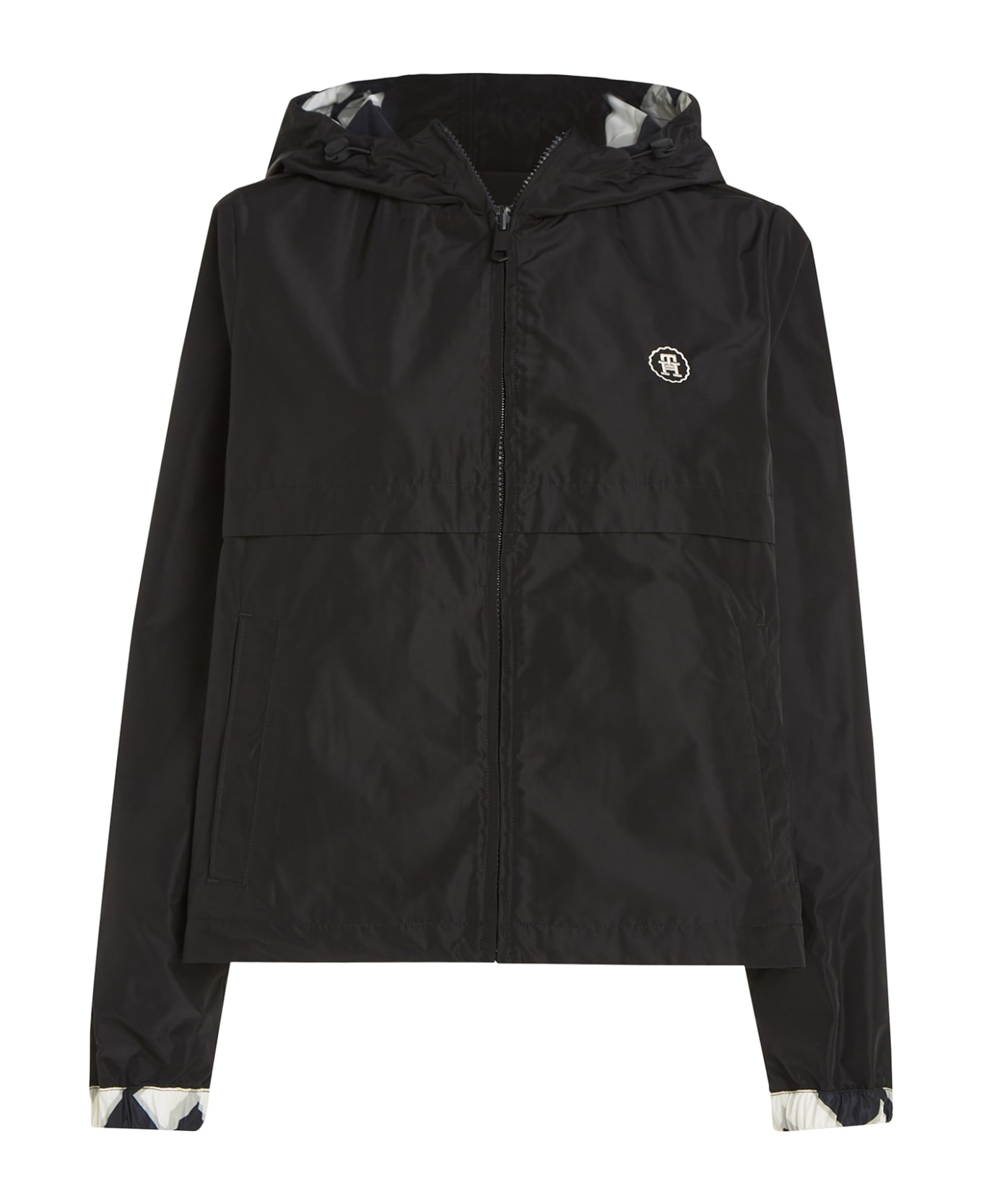 Tommy Hilfiger Reversible Jacket With Hood - BEVELLED MONOGRAM/BLACK OVERSI