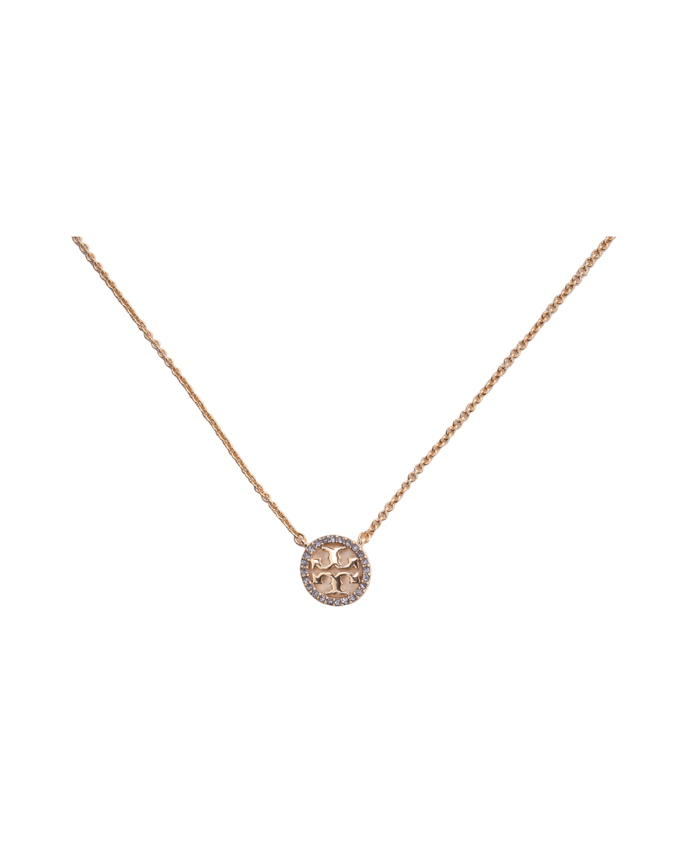 Tory Burch Miller Pave Pendant Necklace - Golden ネックレス