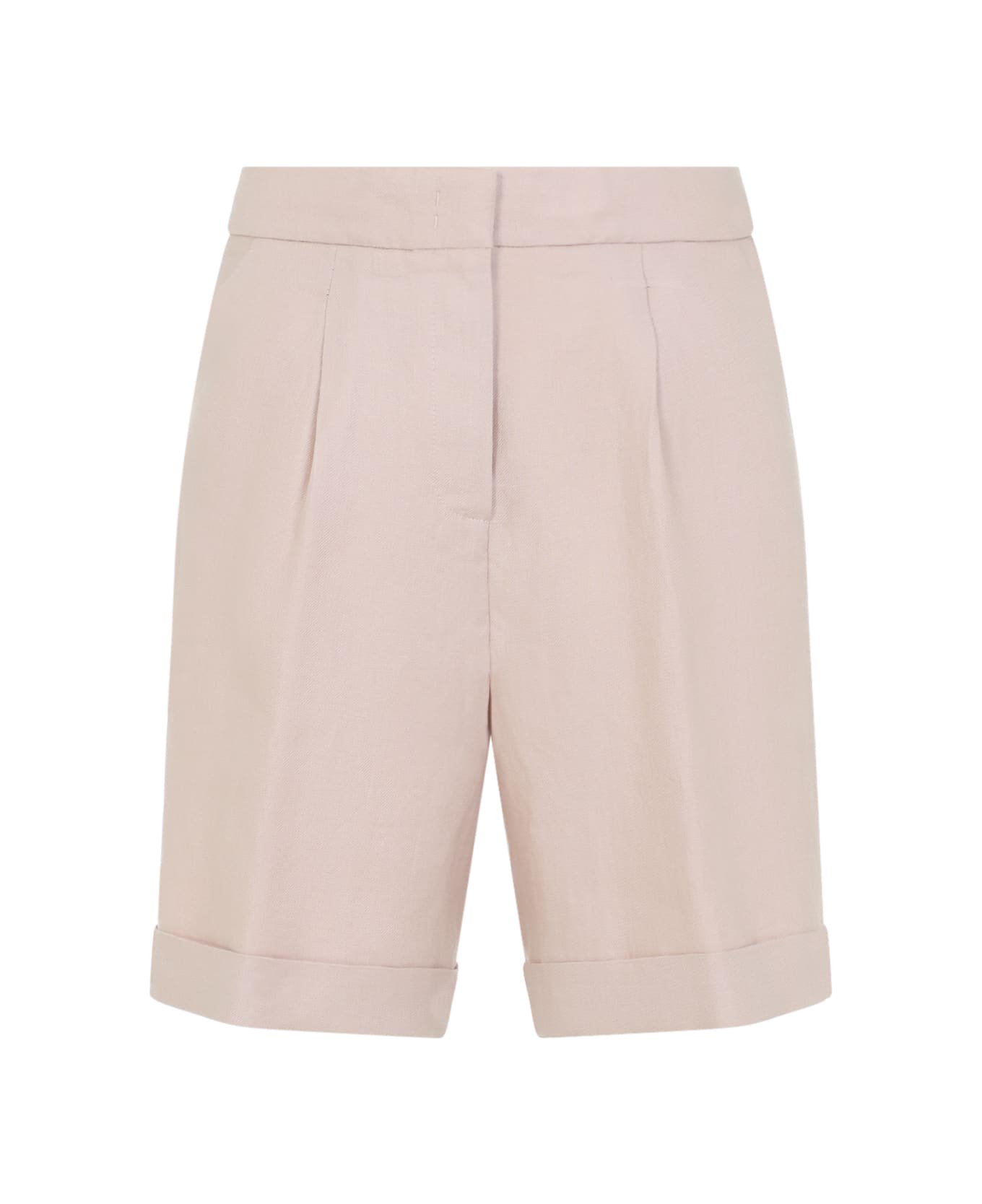 Peserico Linen Bermuda - Rosa Peonia