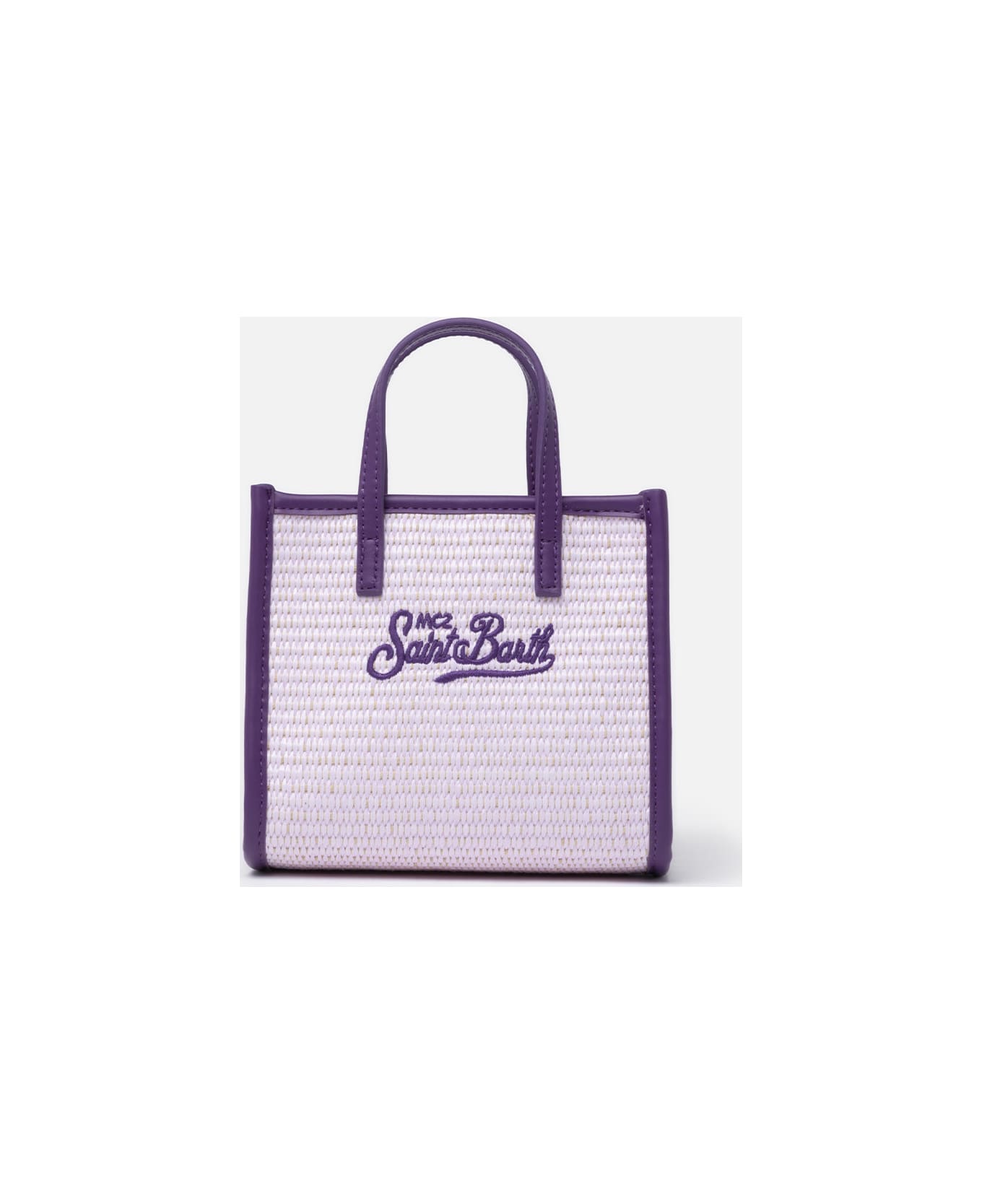 MC2 Saint Barth Lilac Mini Vivian Straw Handbag - PINK