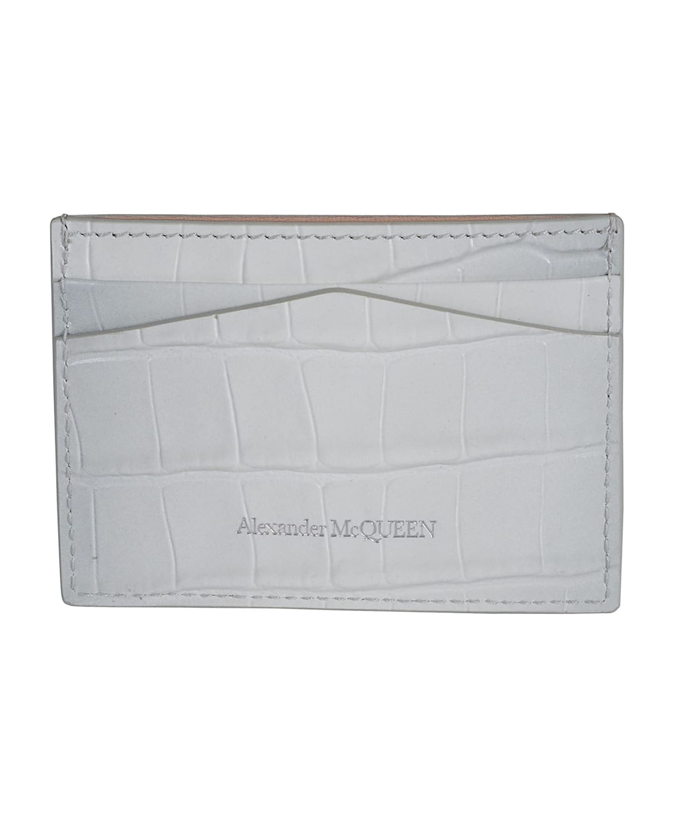 Alexander McQueen Skull Card Holder - Ivory/Grey