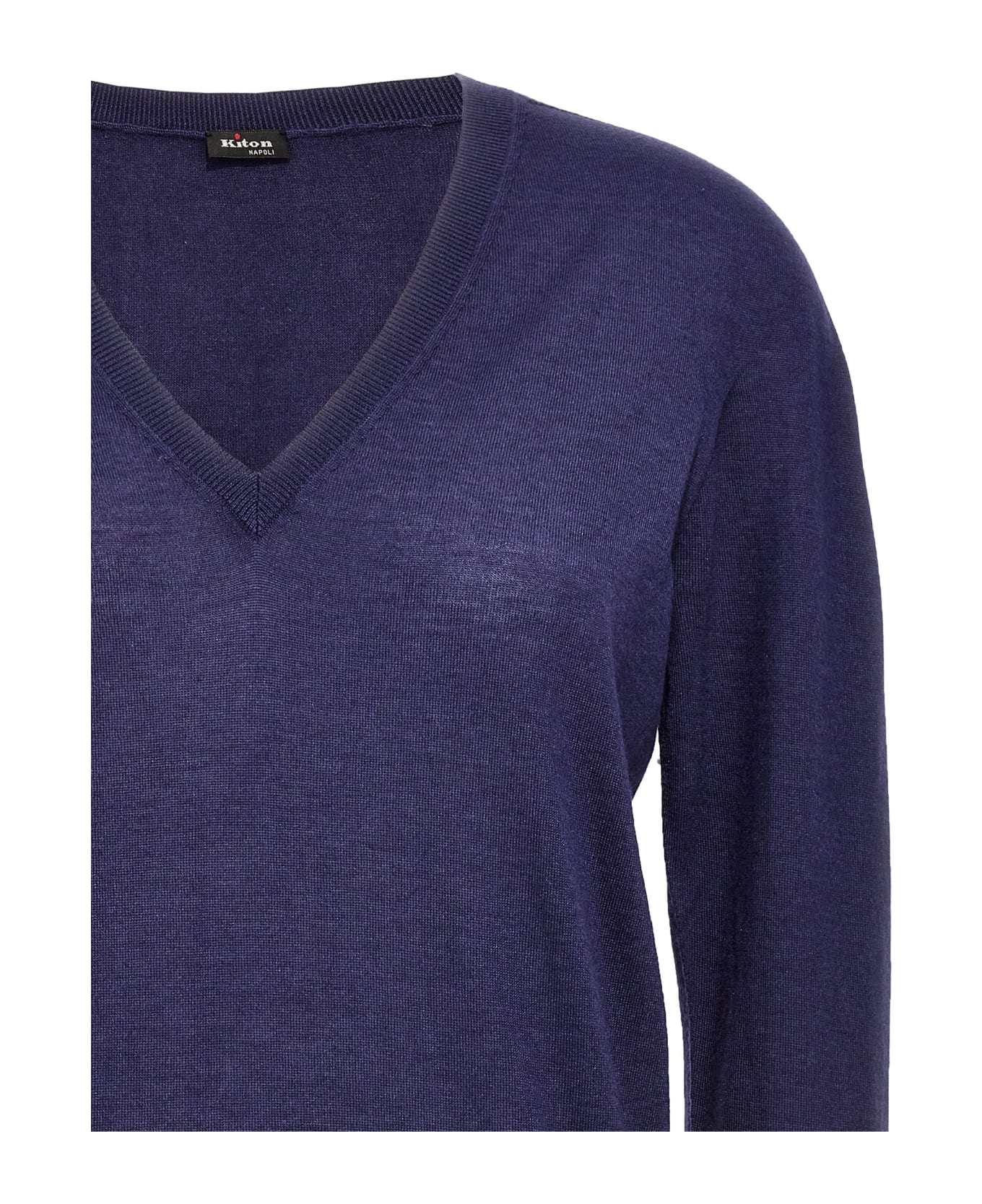 Kiton V-neck Sweater - Blue ニットウェア