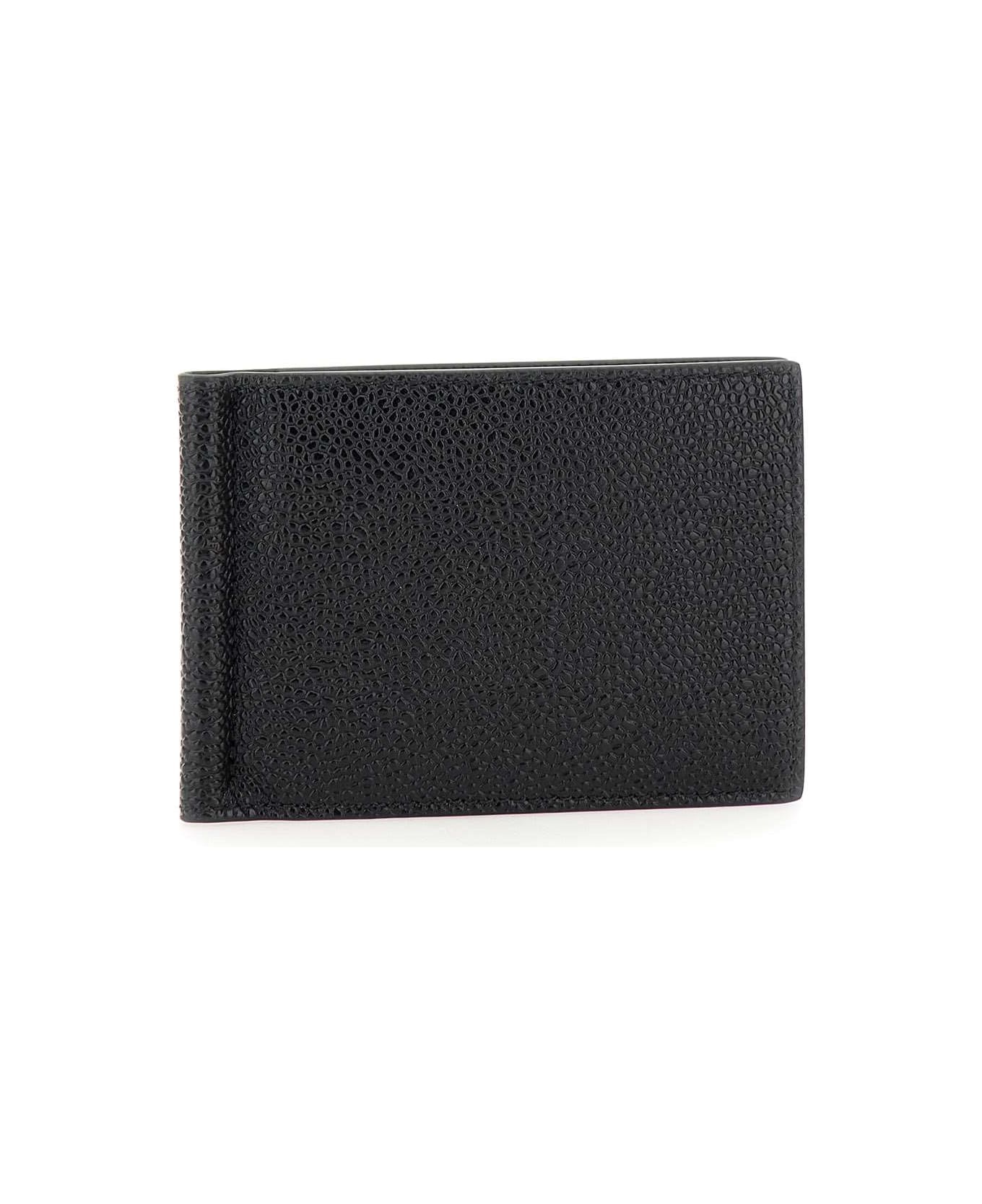 Thom Browne 'money Clip' Leather Wallet - Black 財布