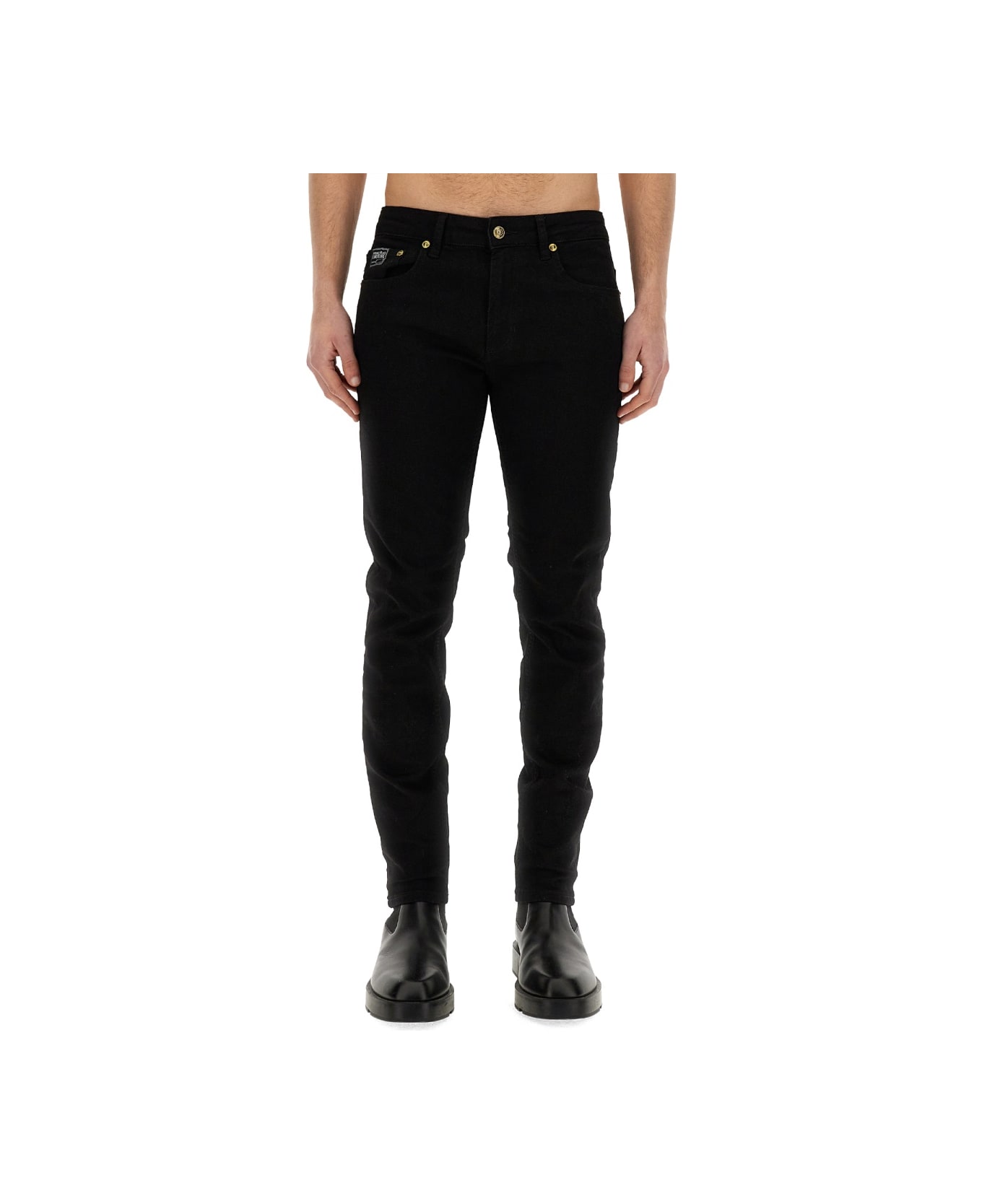 Versace Jeans Couture Slim Fit Jeans - Black デニム