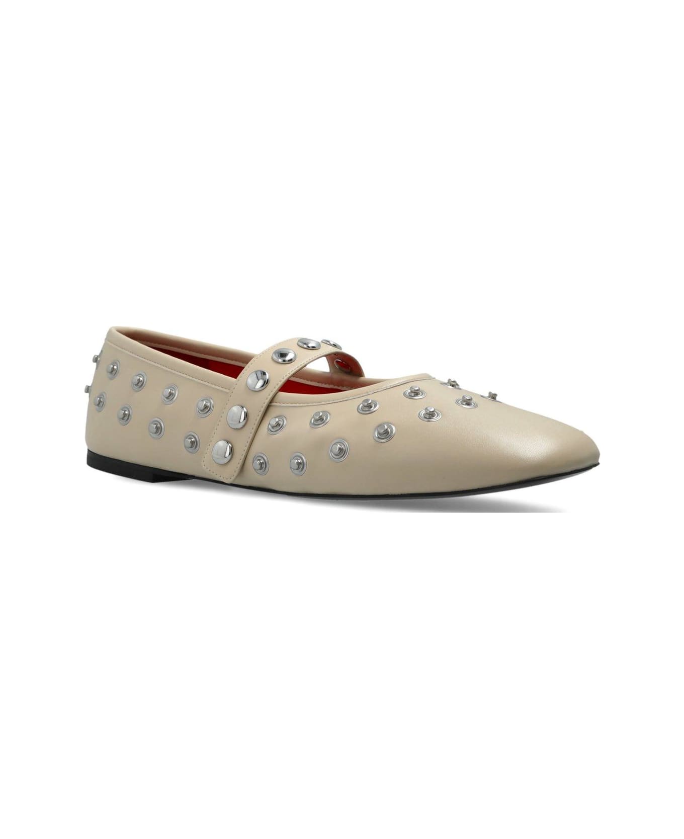 Stella McCartney Ryder Stud Embellished Ballet Flats - Cream