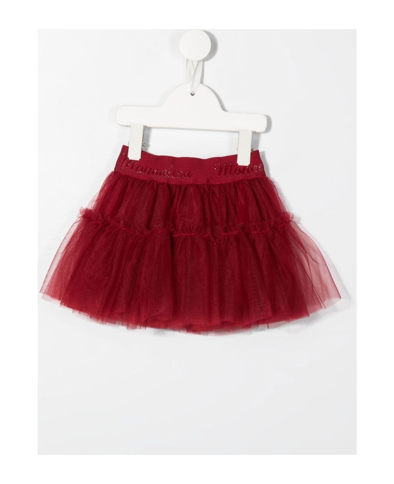 Monnalisa Red Cotton Skirt - Rosso