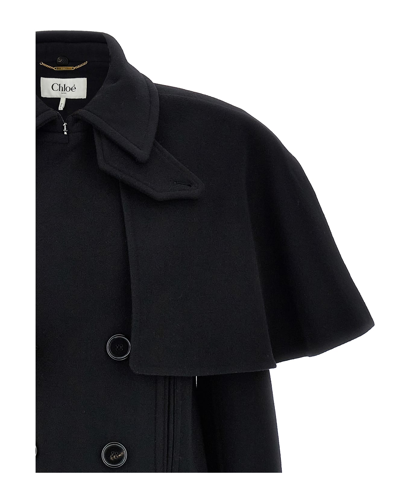 Chloé Cape Coat - Black  