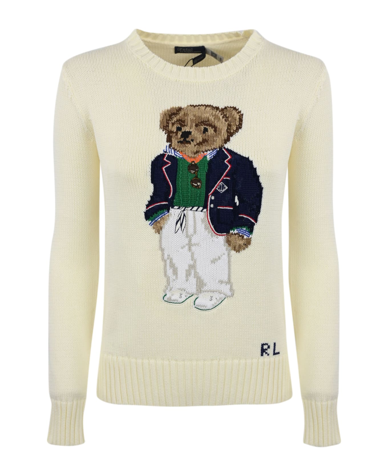 Polo Ralph Lauren Sweater With Polo Bear Embroidery - Cream