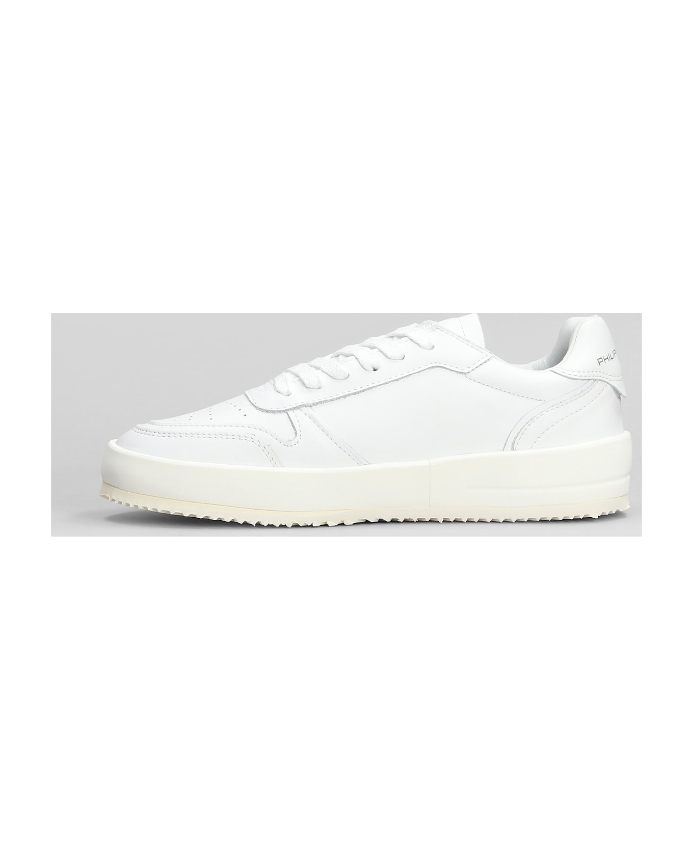 Philippe Model Nice Low Sneakers In White Leather - white