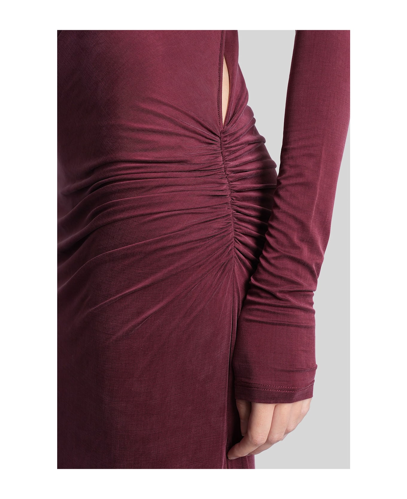 The Andamane Sophie Maxi Long Dress In Bordeaux Polyamide Polyester - bordeaux