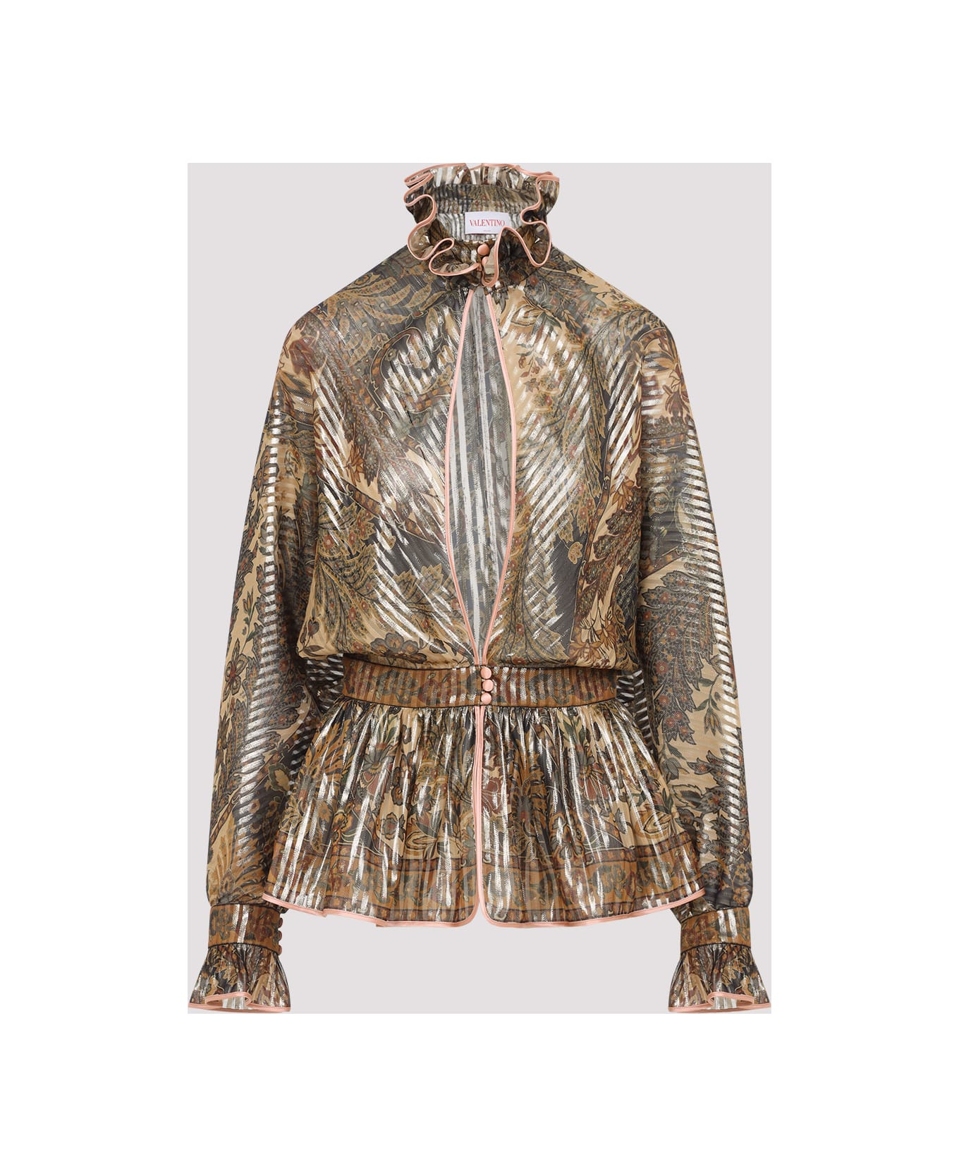 Printed Pekin Blouse - Thumbnail 4