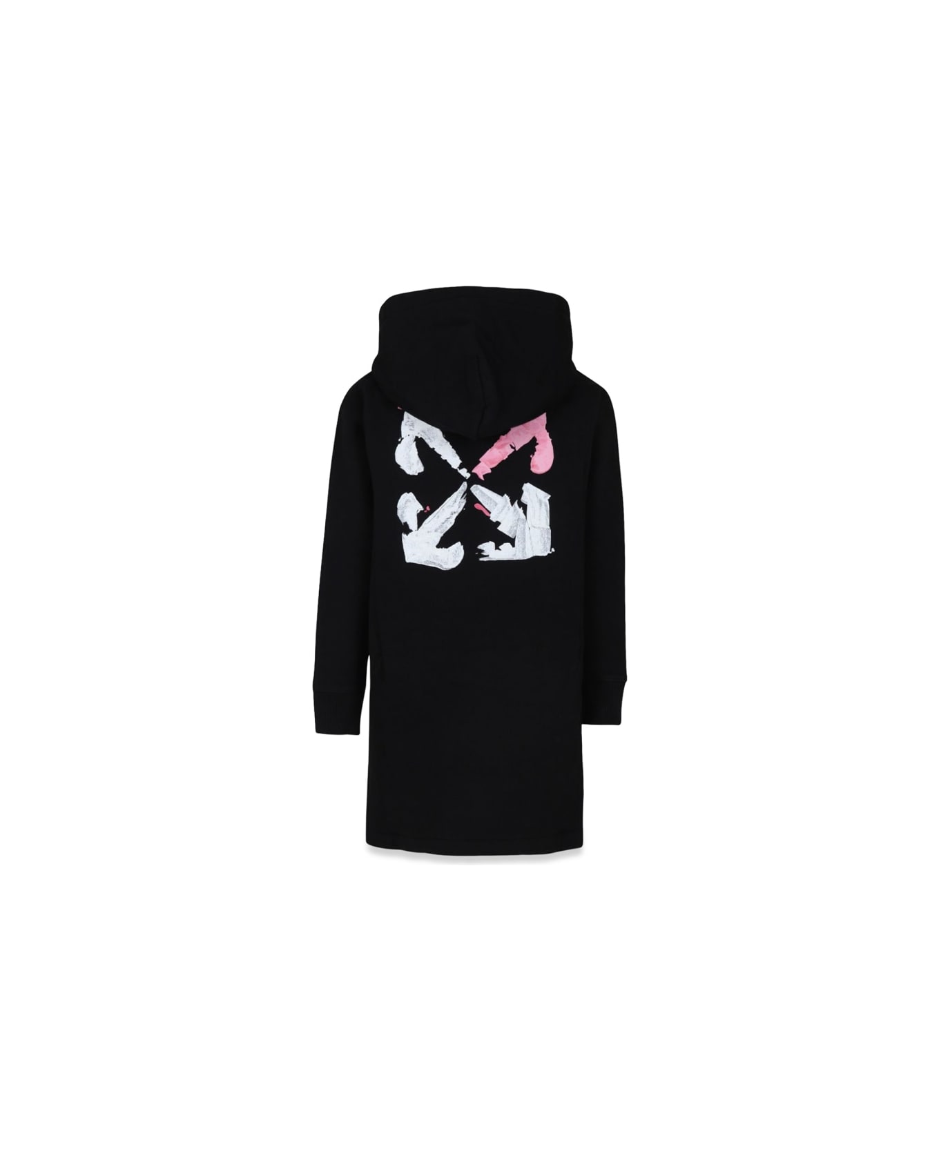 Off-White Arrow Acrylic Hoodie Dress - BLACK