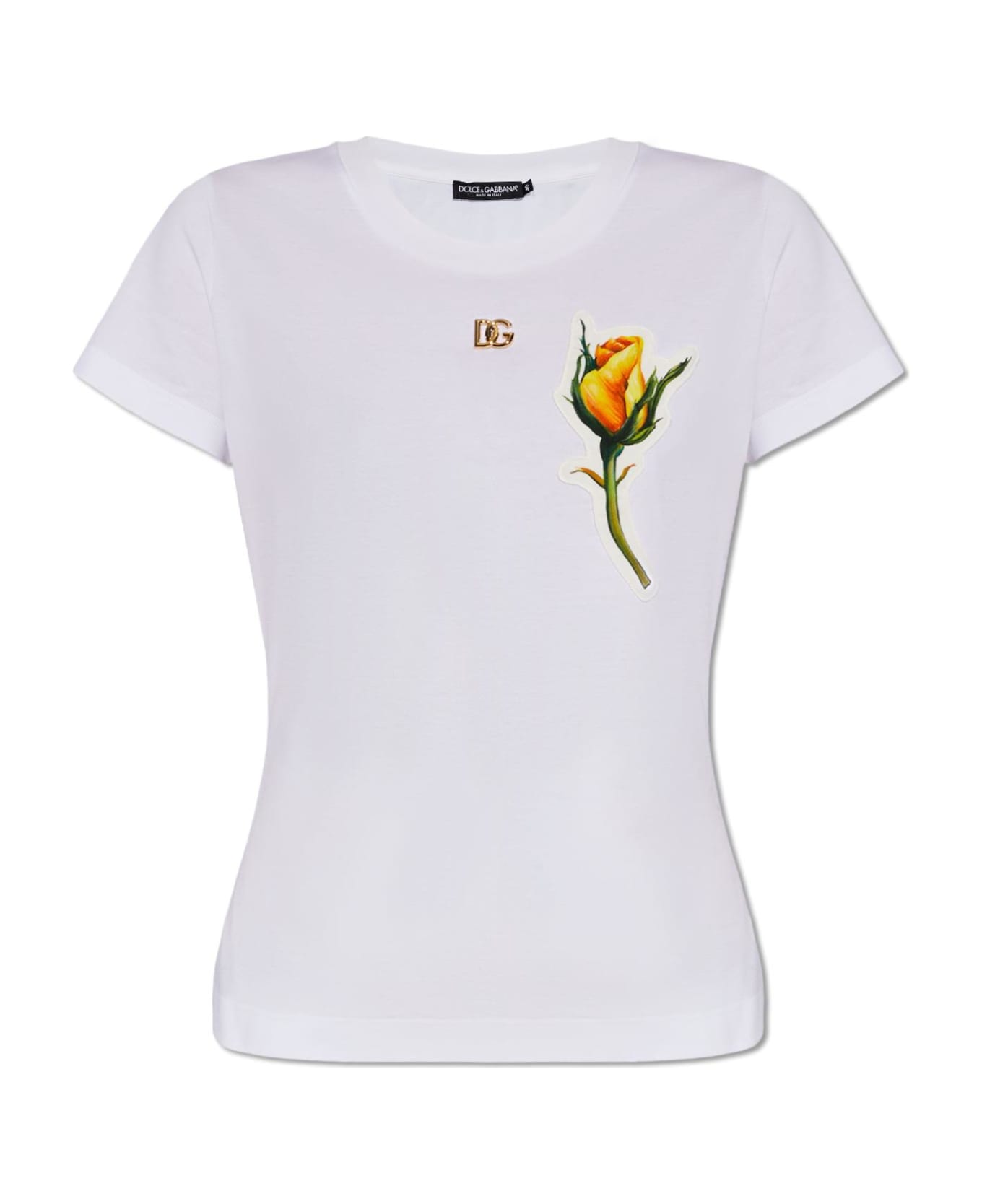 Dolce & Gabbana Rose-appliquè T-shirt