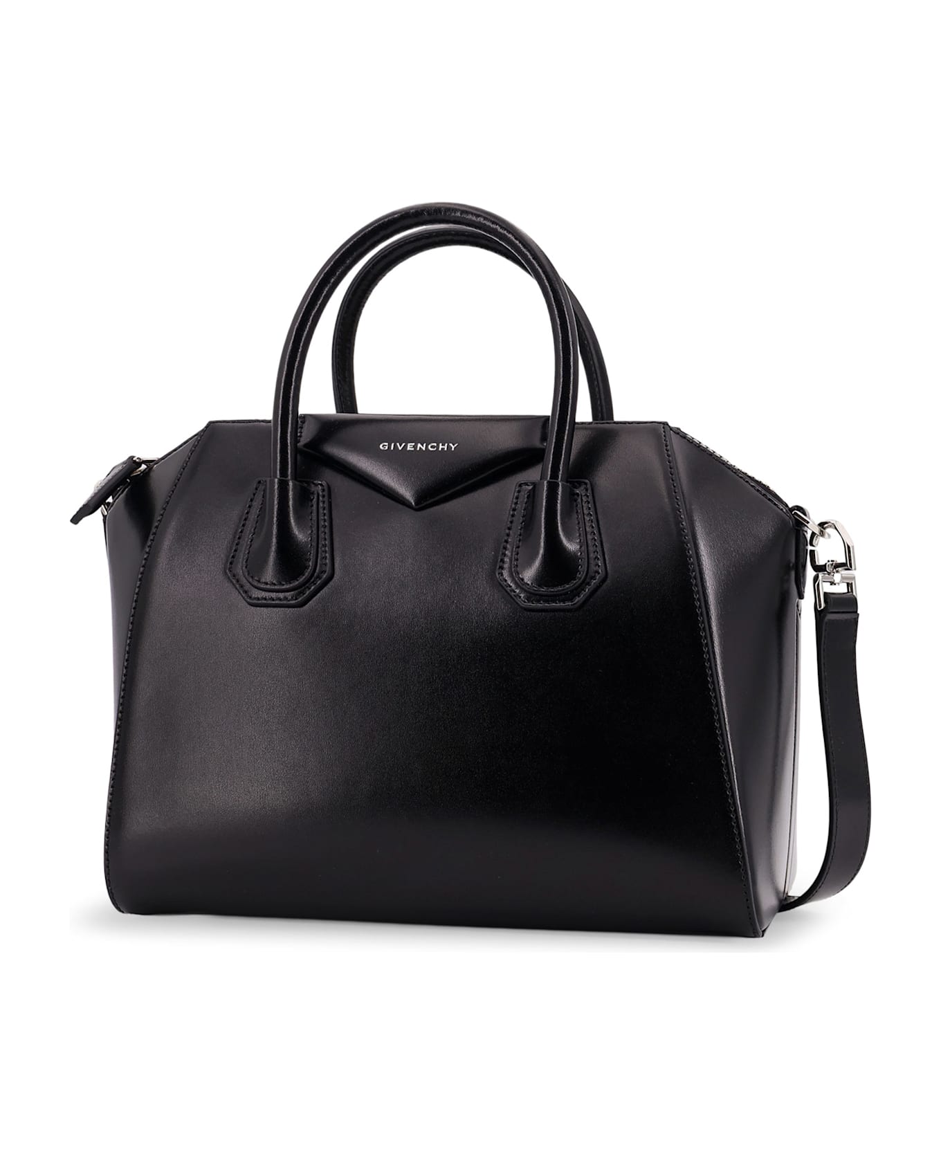 Givenchy Antigona Small Leather Shoulder Bag - Black