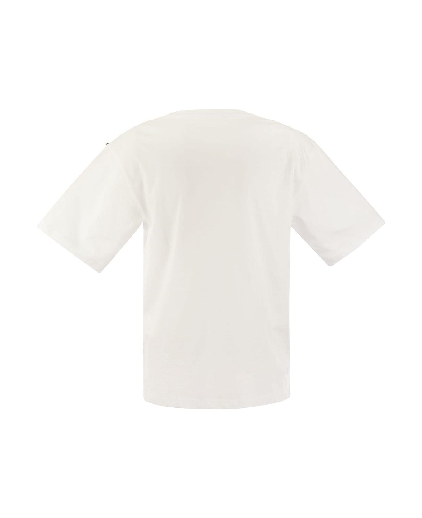 SportMax Graphic Printed Crewneck T-shirt - White
