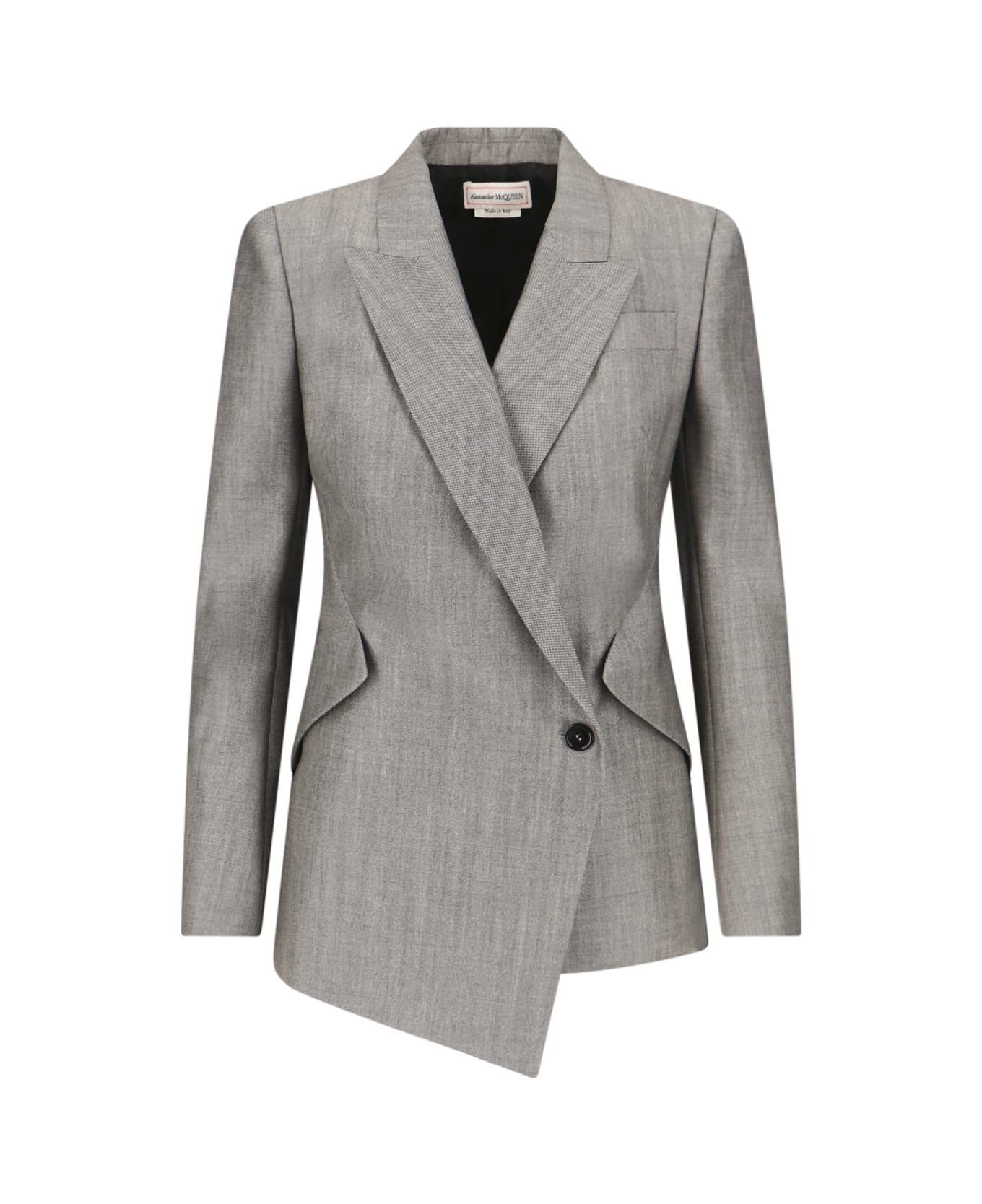 Alexander McQueen Single Buttoned Blazer - Grey