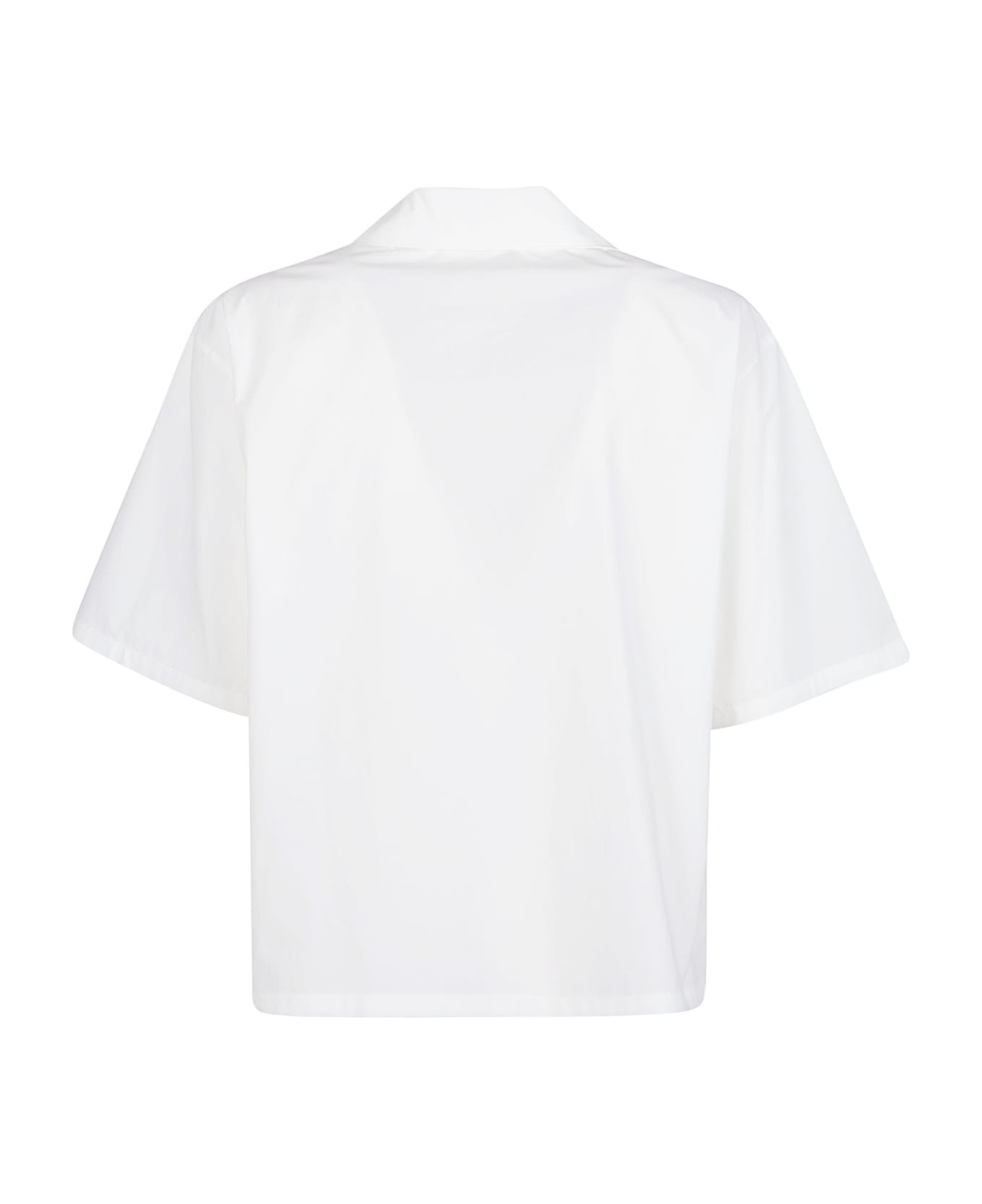 Kenzo Boke Cropped Hawaiian Short Sleeve Shirt - Blanc