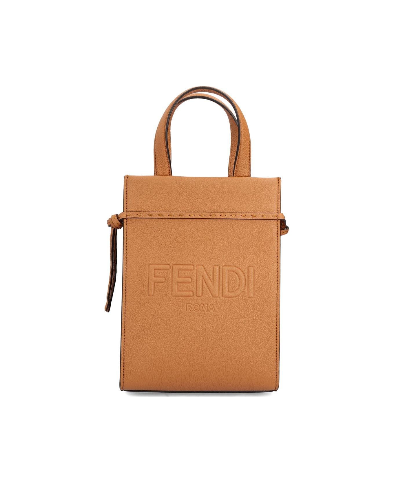 Fendi Go To Shopper Mini Bag - Marrone トートバッグ