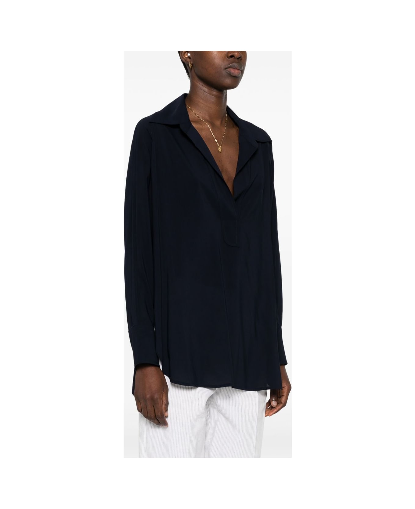 Alberto Biani Georgette Blouse - Blue