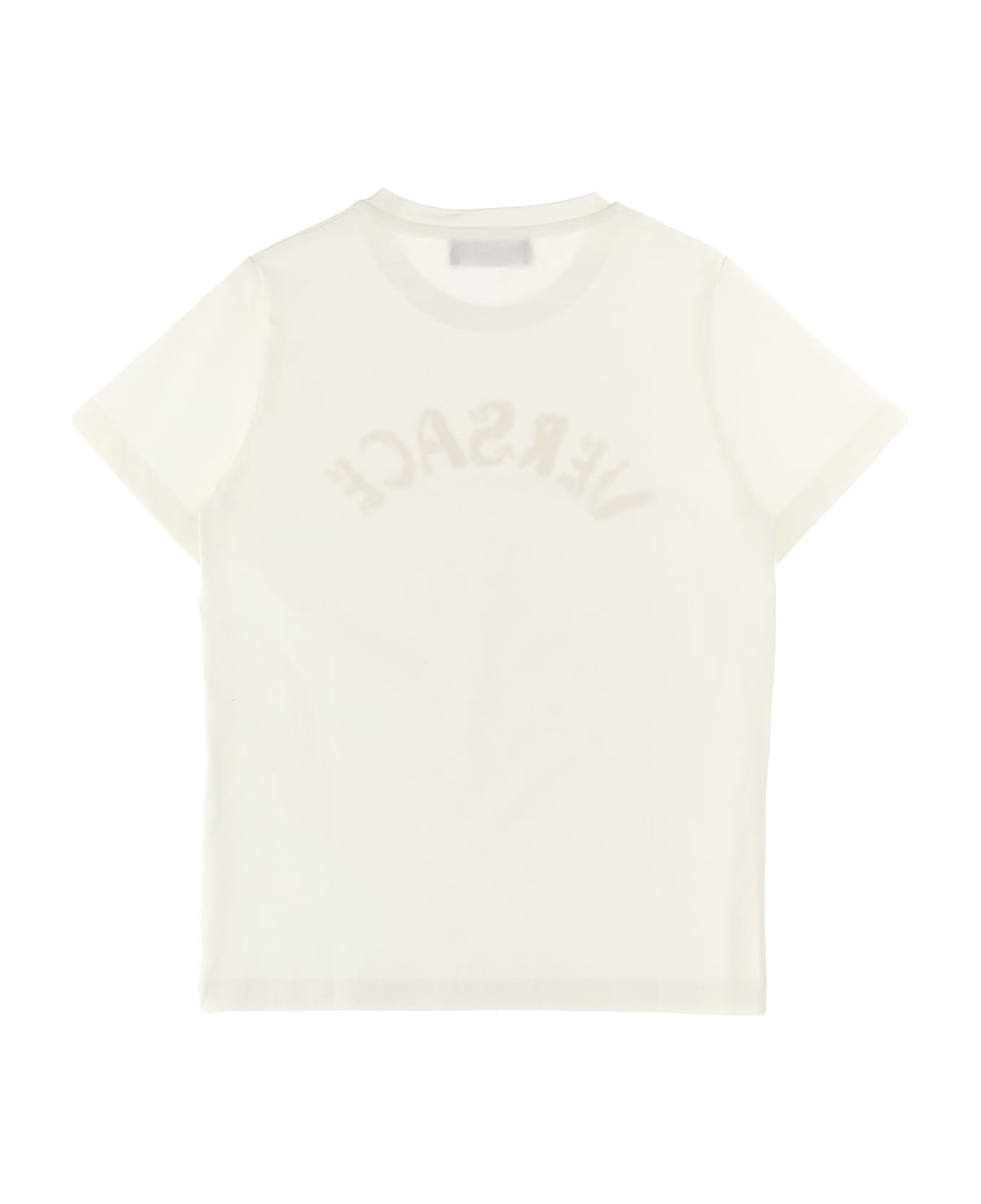 Young Versace La Vacanza Capsule Logo Print T-shirt - WHITE