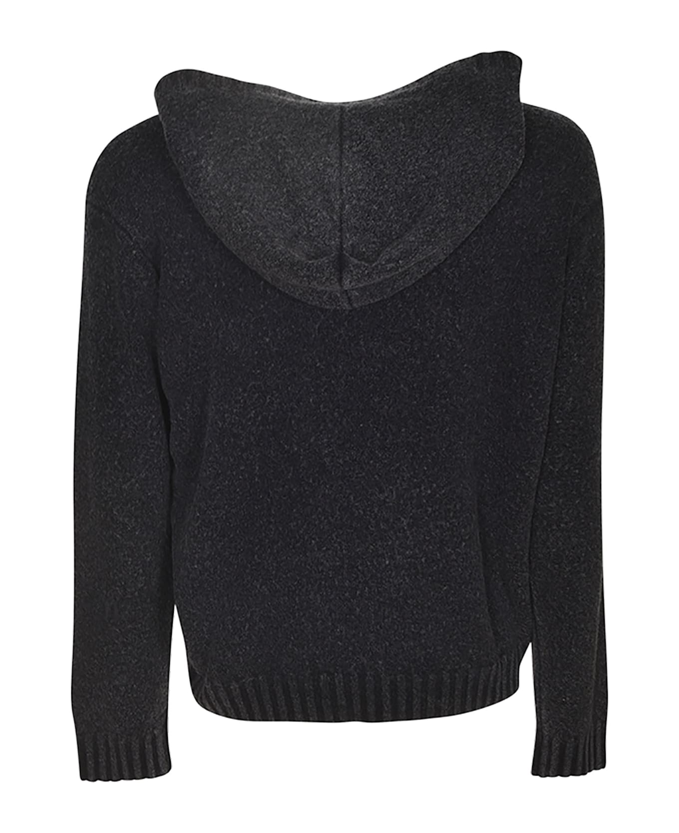 Avant Toi Hooded Knitted Sweater - Navy