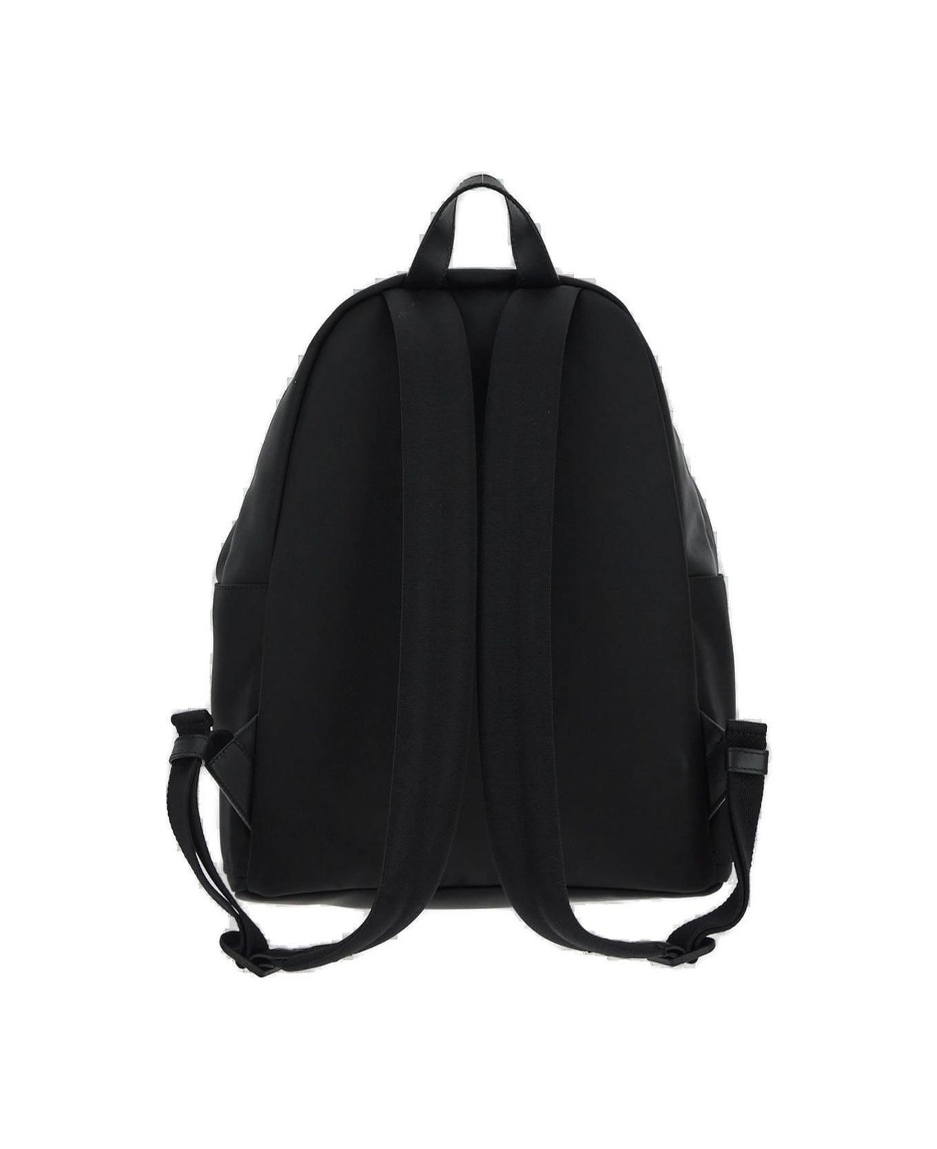 Moncler Logo Patch Zipped Backpack - Black