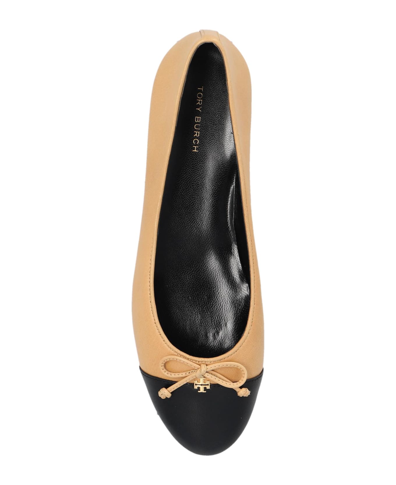 Tory Burch 'cap -toe' Ballet Flats - Ginger shortbread/perfect black 200