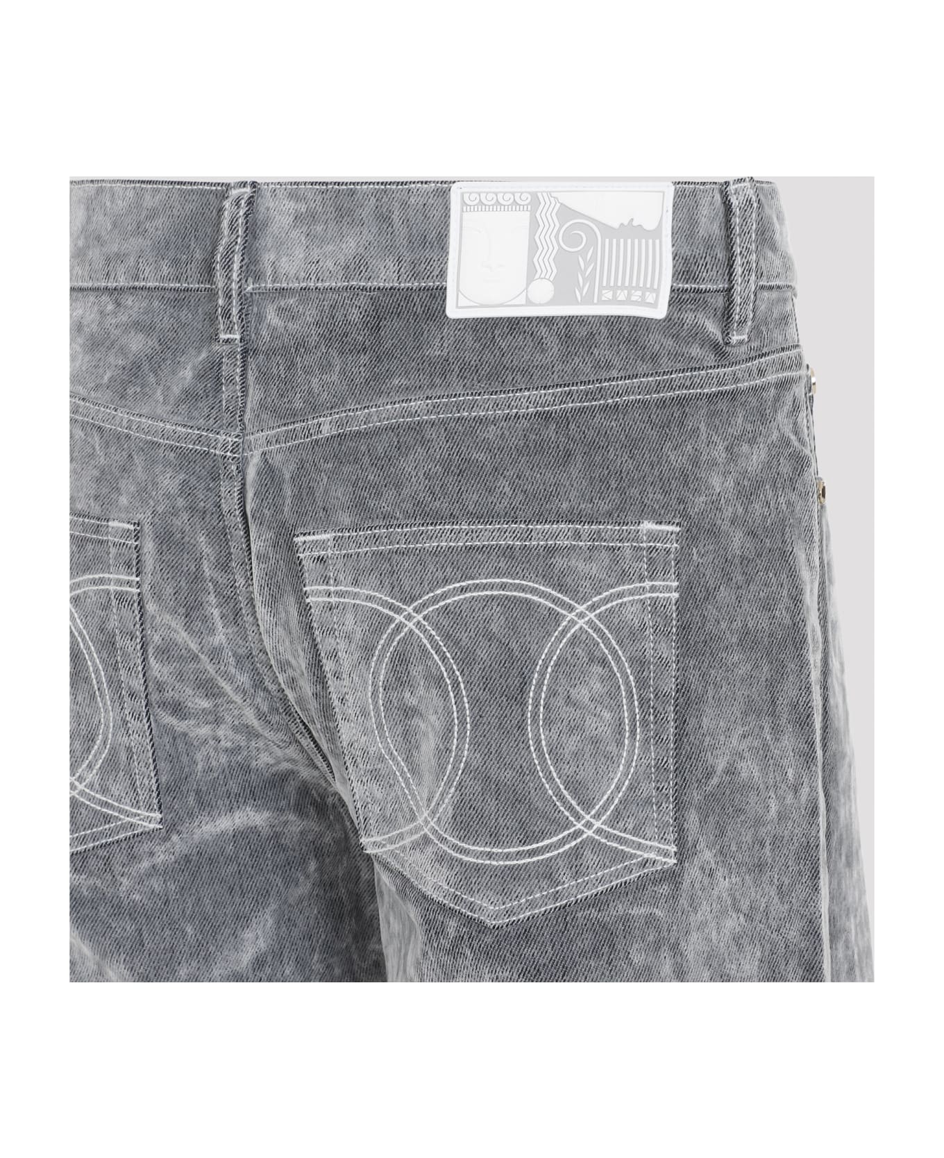 Casablanca Faded Effect Denim Jeans - Aqua Blue