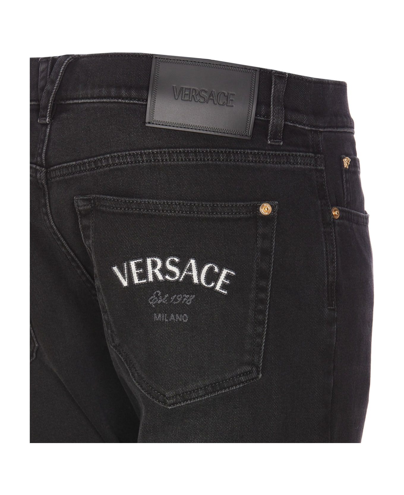 Versace Logo Jeans - Black