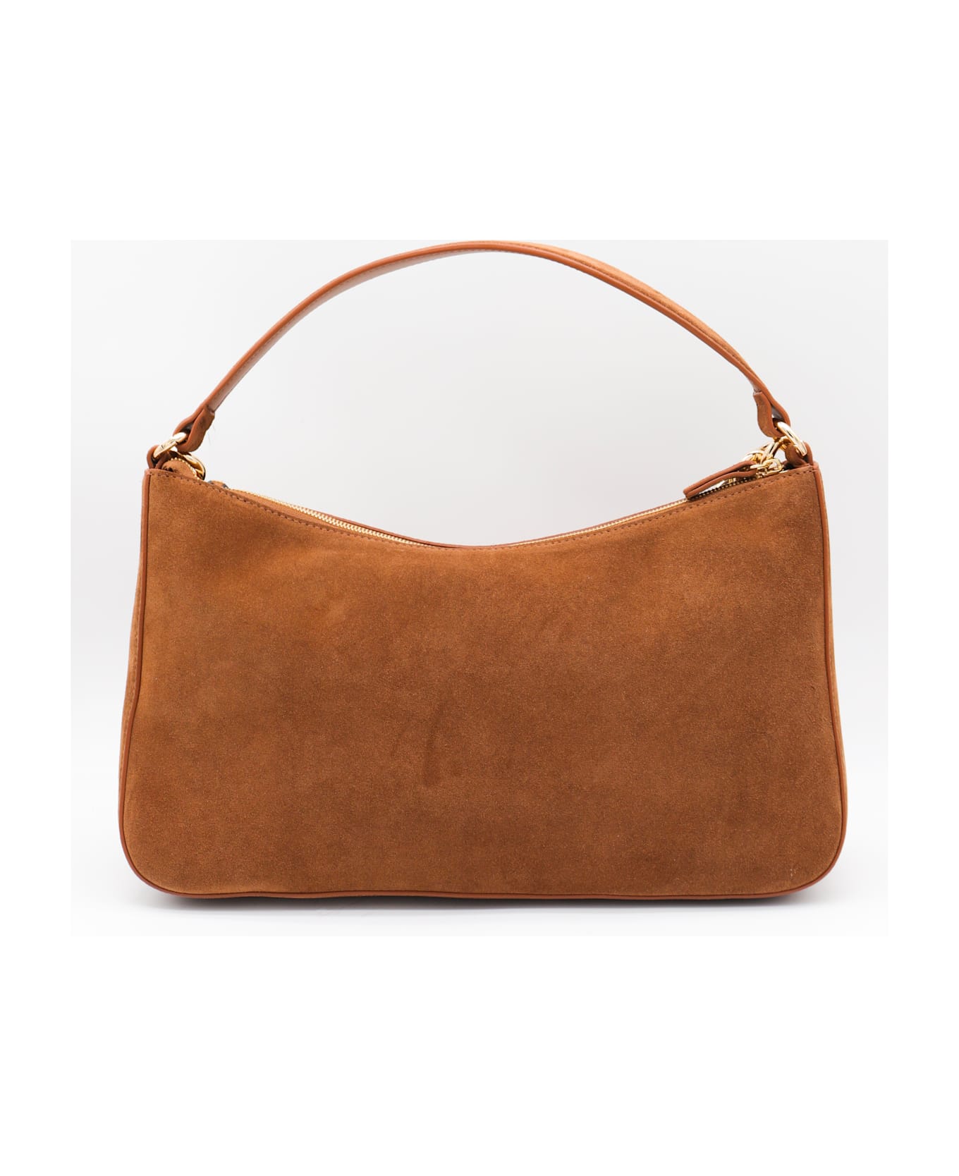 TwinSet Brown Leather Liliane Shoulder Bag - Leather Brown