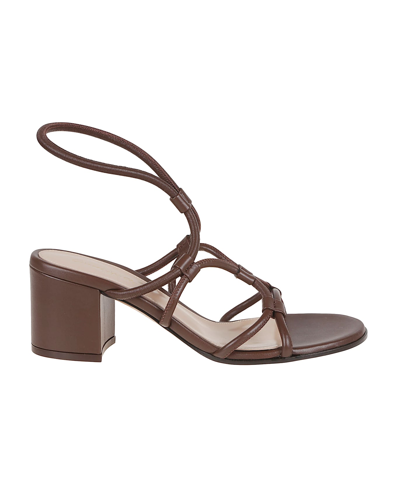 Gianvito Rossi Nappa Sandal - Brow Brown