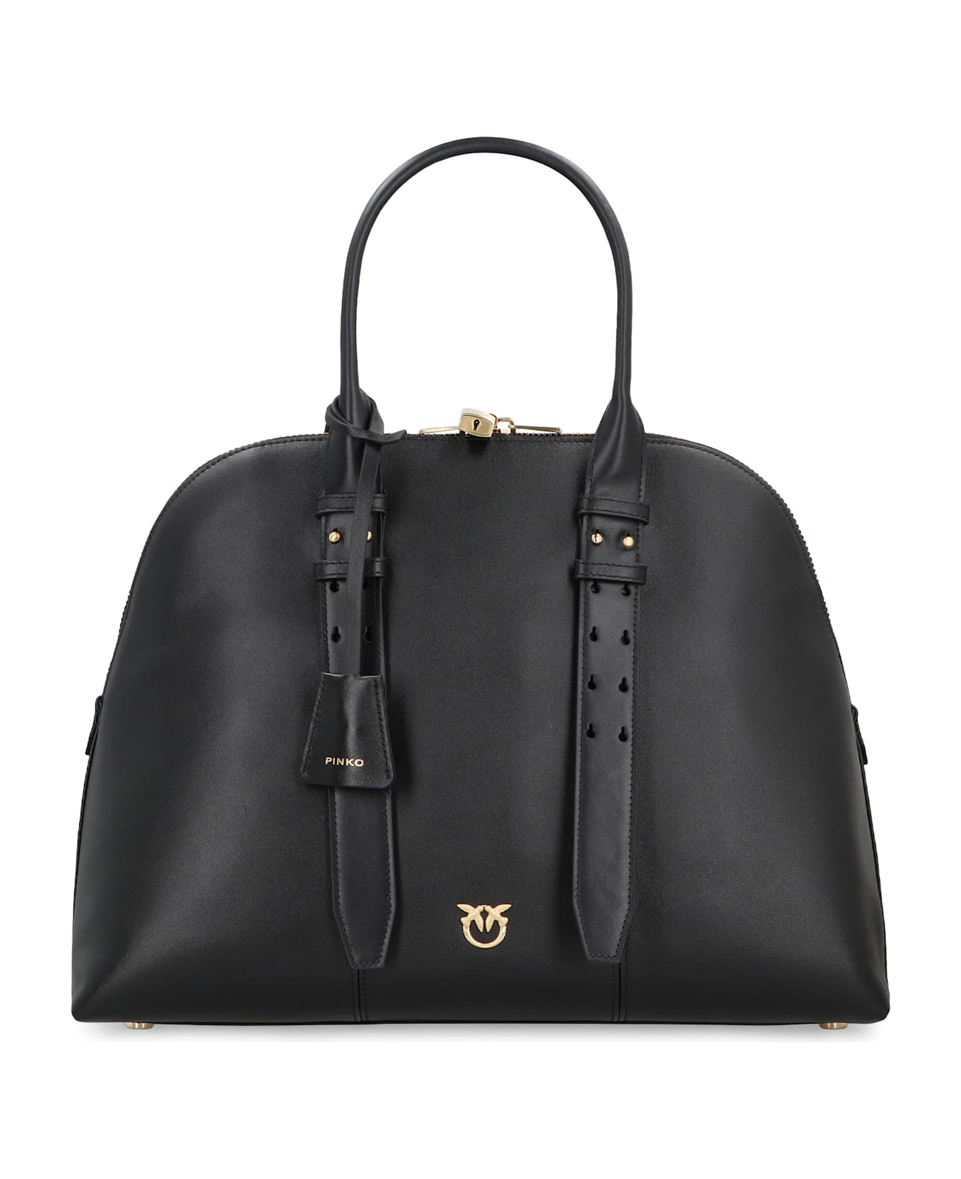 Pinko Bowling Bag Escape Maxi In Leather - black
