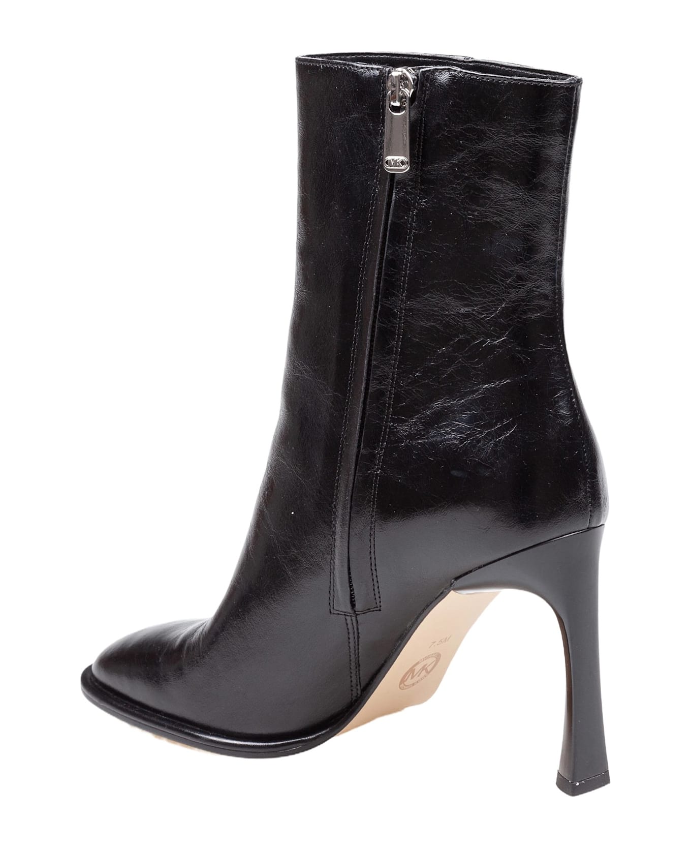 Michael Kors Kelsea Ankle Boot In Crackle' Leather Color Black - Black