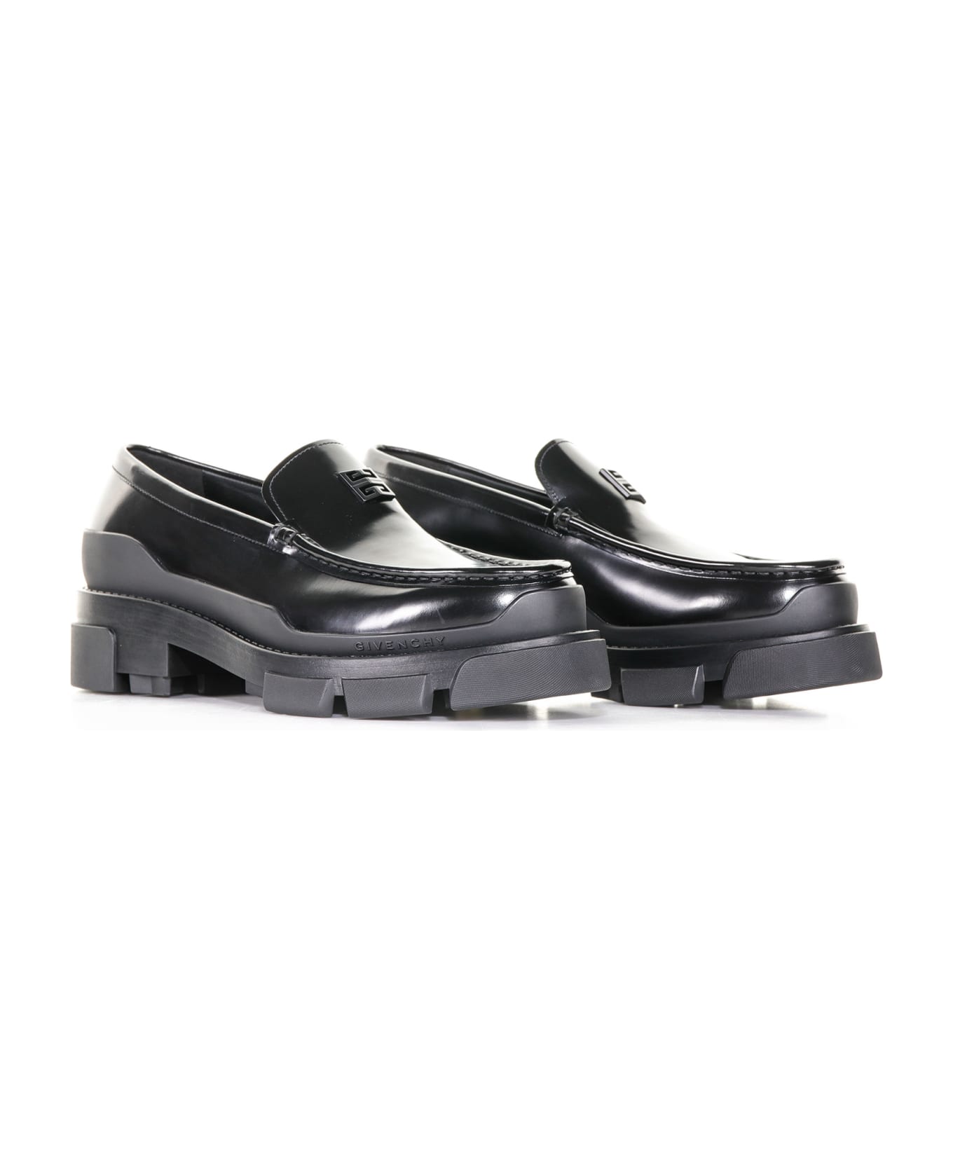 Givenchy Terra Loafers In Leather - NERO