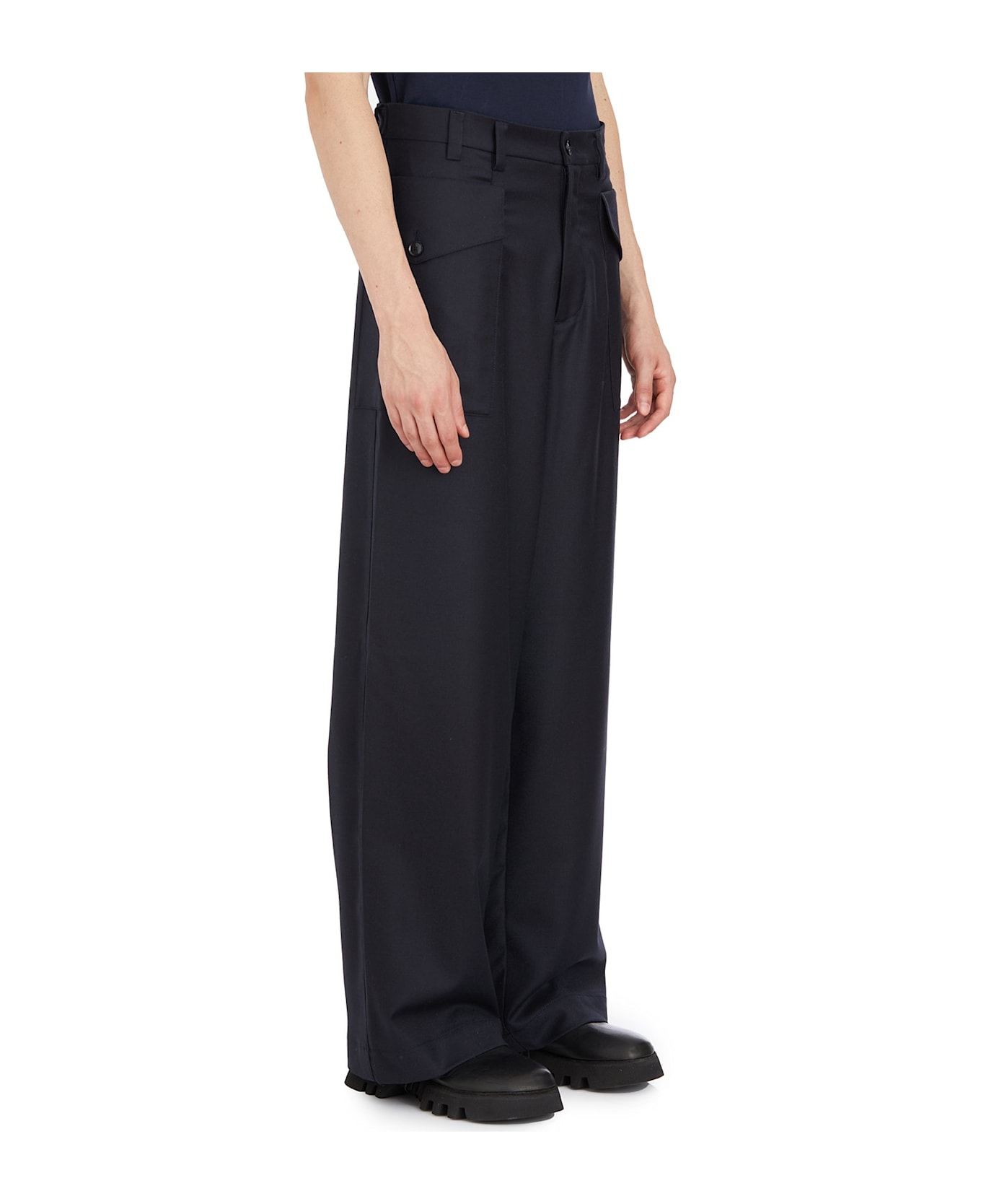 Barena Caorloto Fan Wide-leg Trousers - Blue