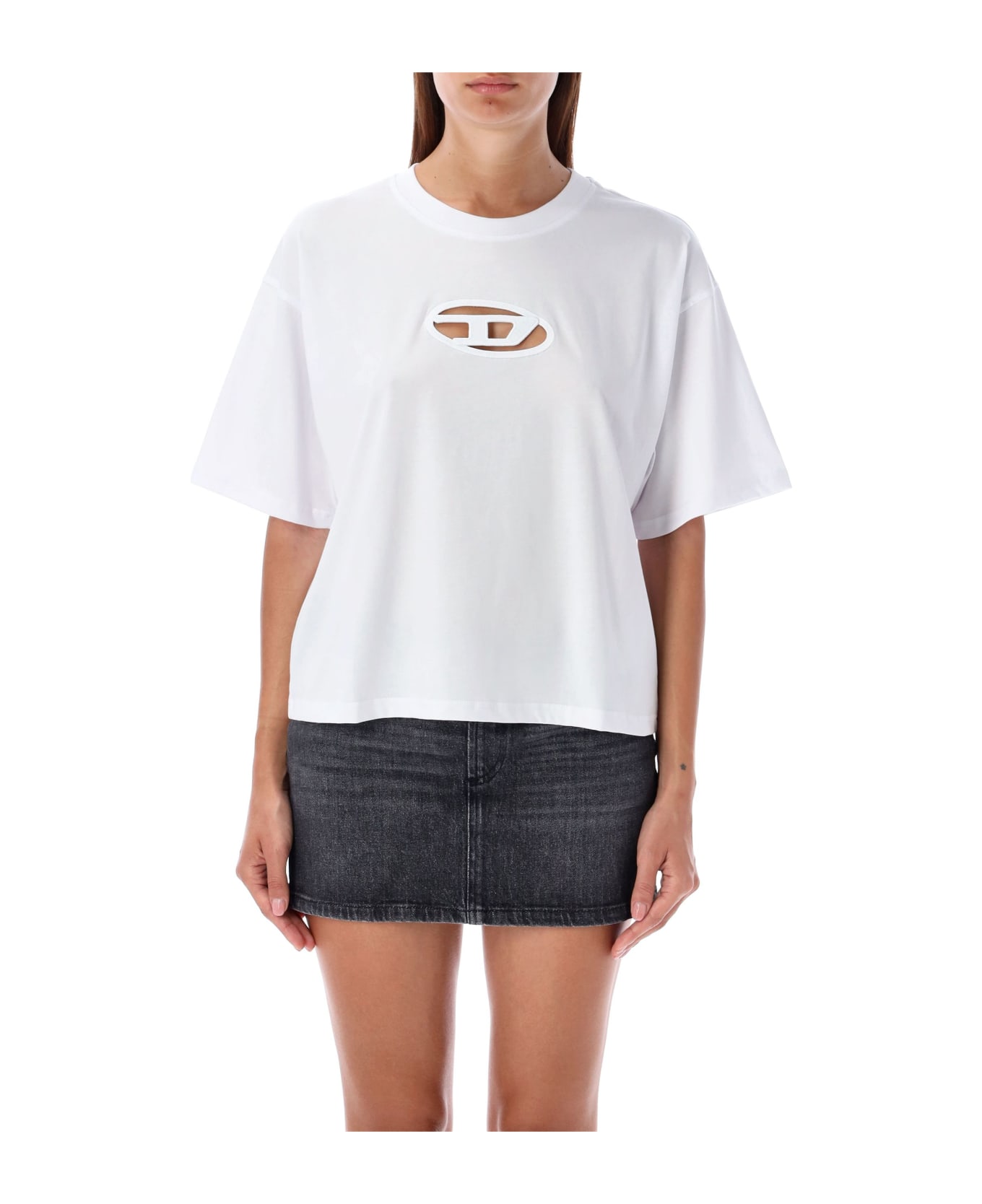Diesel T-buxt-crop-od Crop T-shirt - WHITE