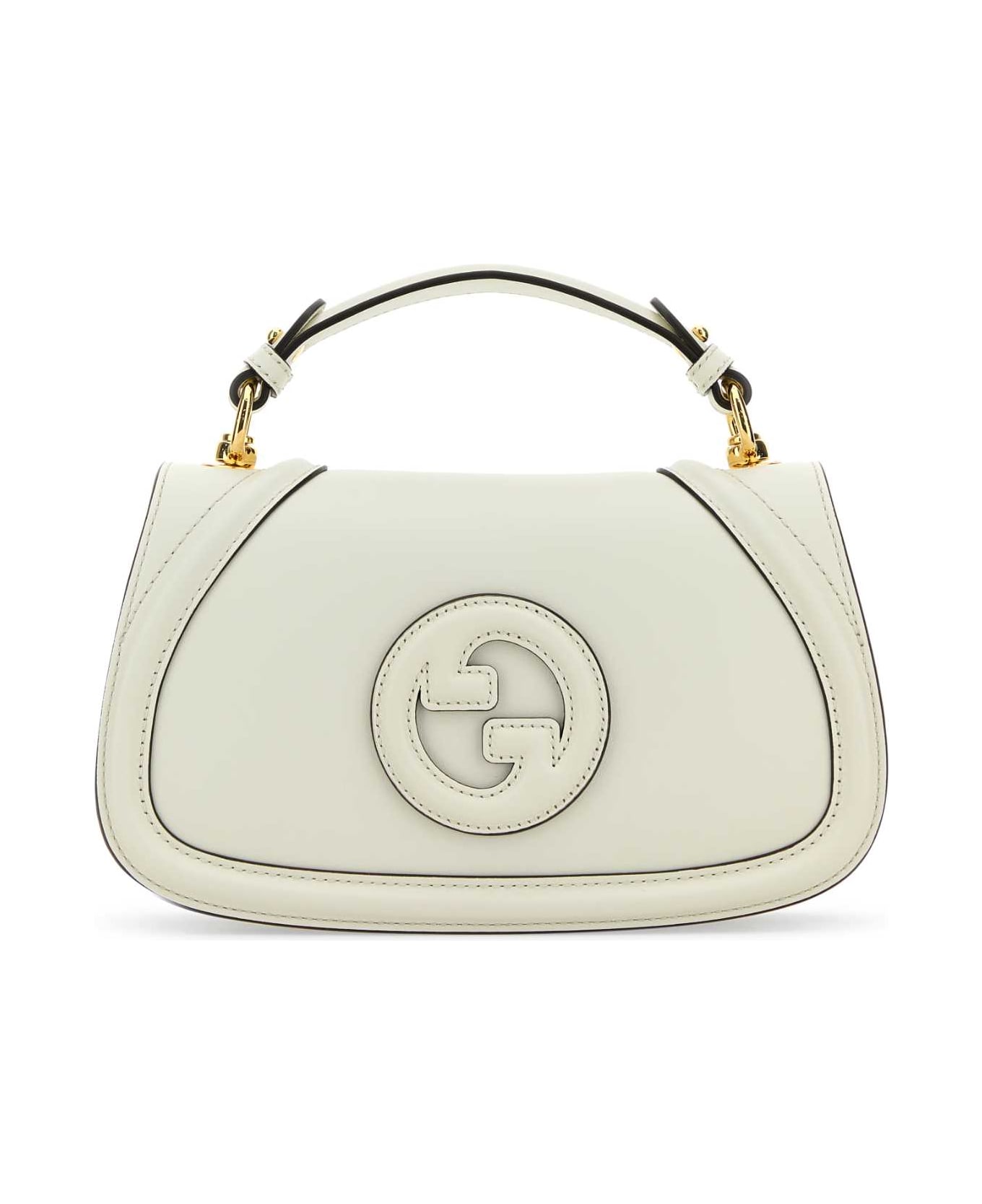 Gucci Ivory Leather Gucci Blondie Handbag - WHITE