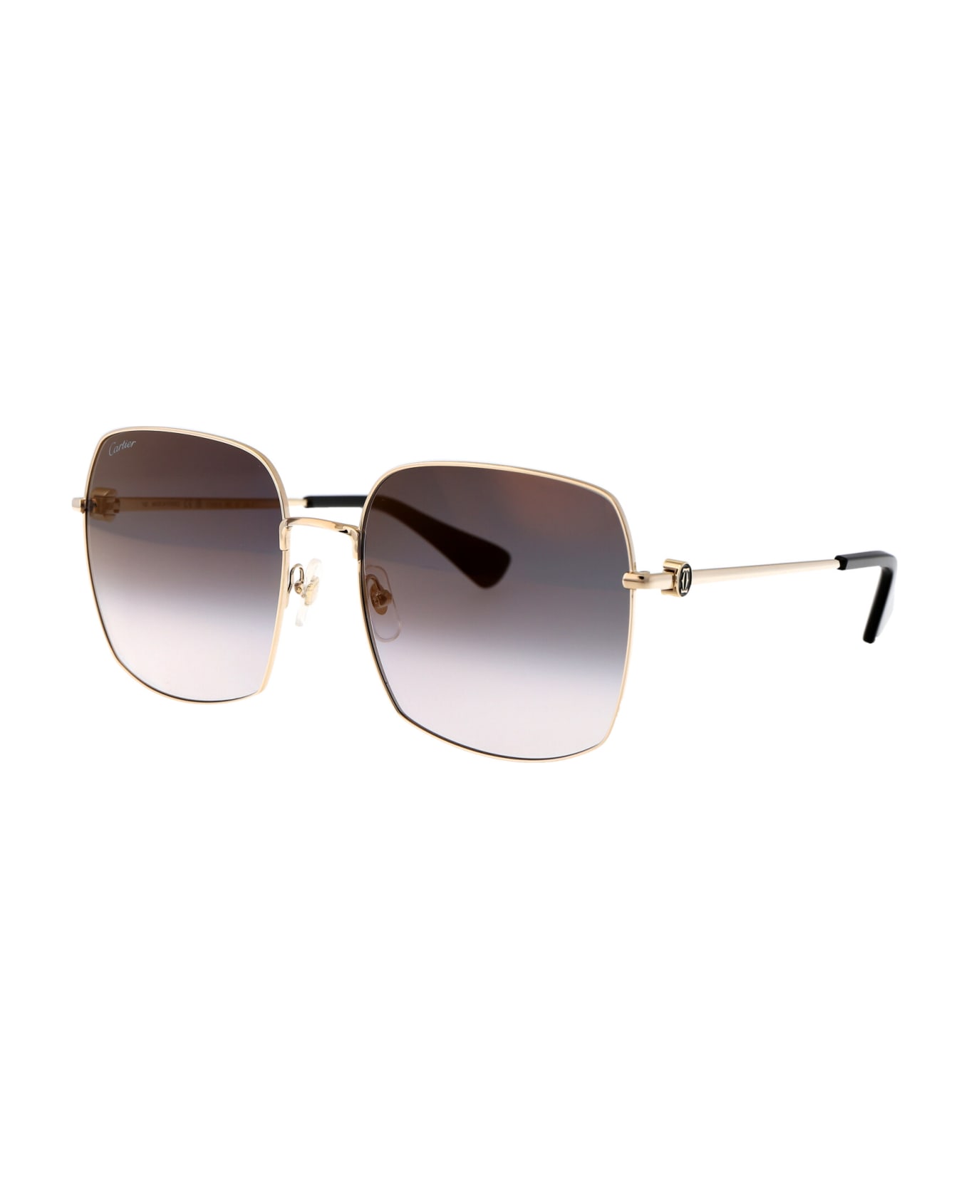 Cartier Eyewear Ct0401s Sunglasses - 001 GOLD GOLD GREY