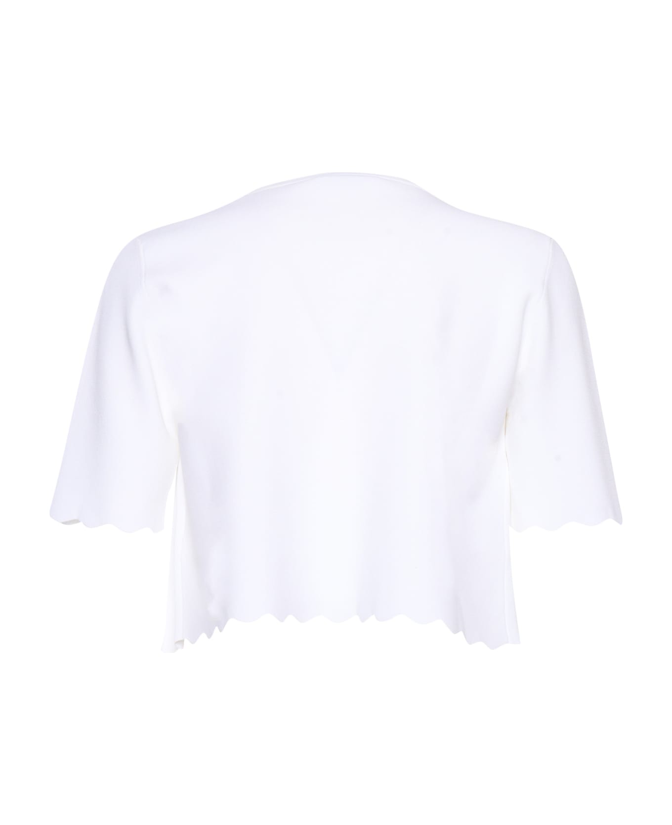 Kangra Short White Jacket - WHITE カーディガン