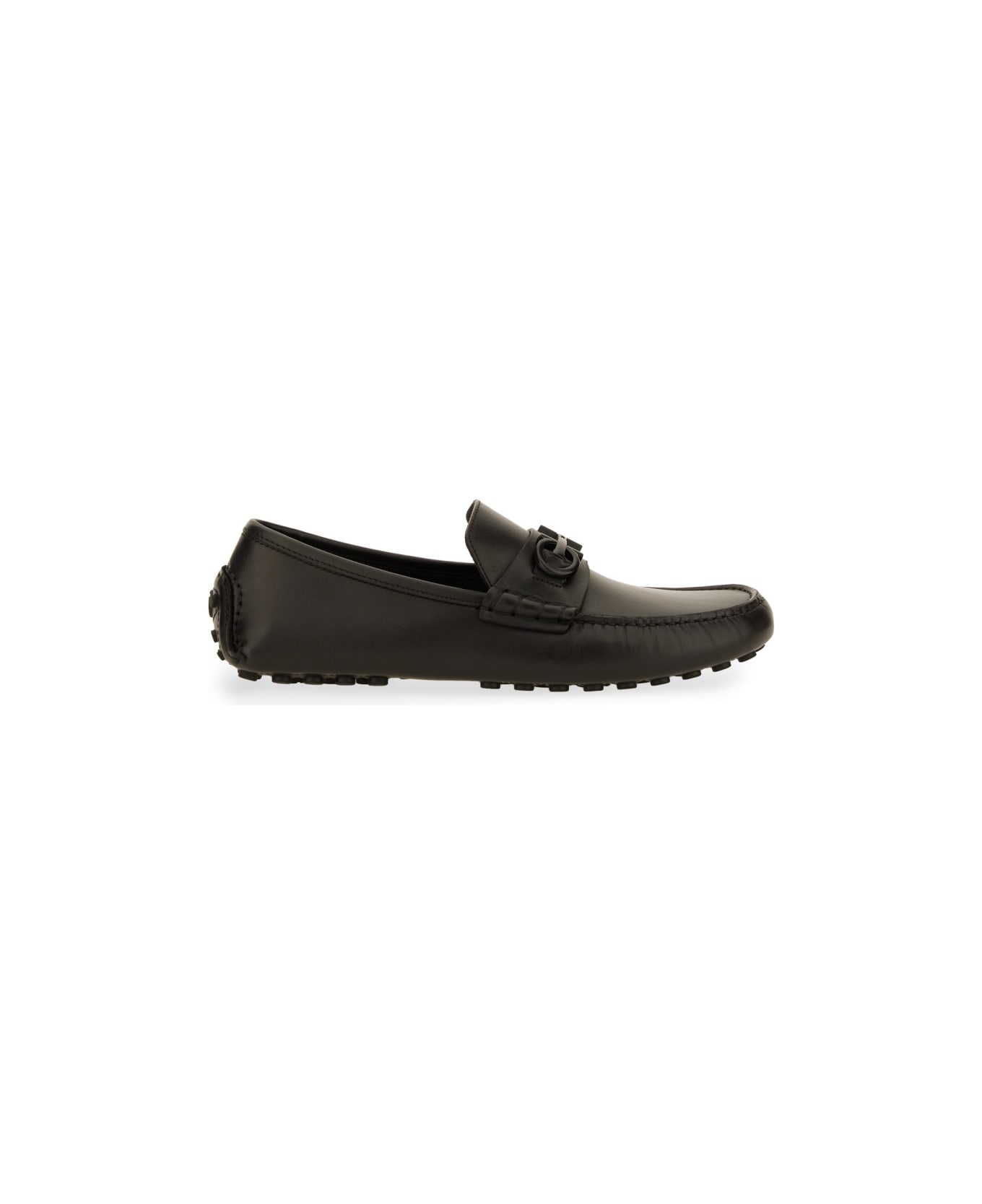 Ferragamo Leather Loafer - BLACK