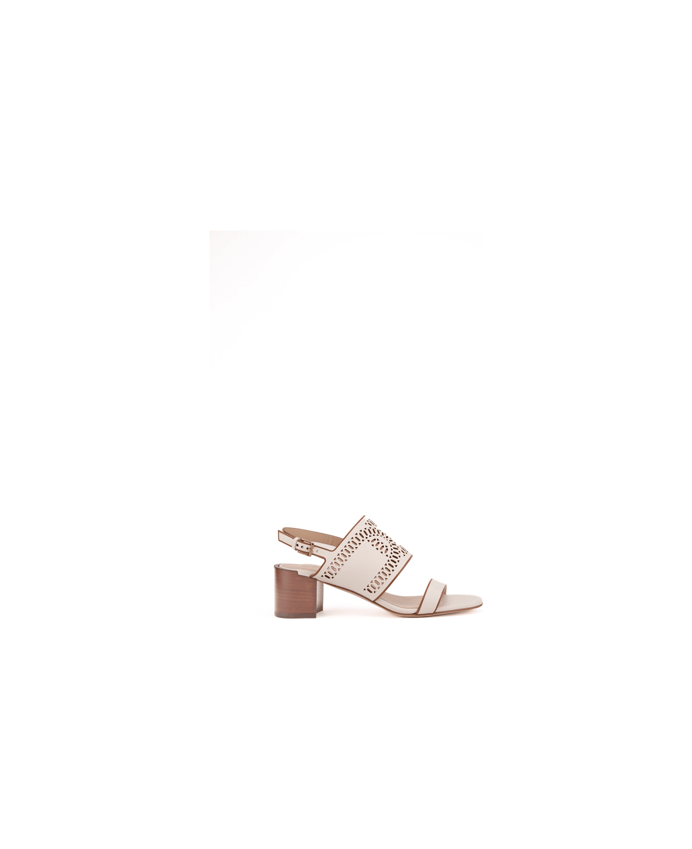 Tod's Laser-cut Leather Sandals - Bianco サンダル