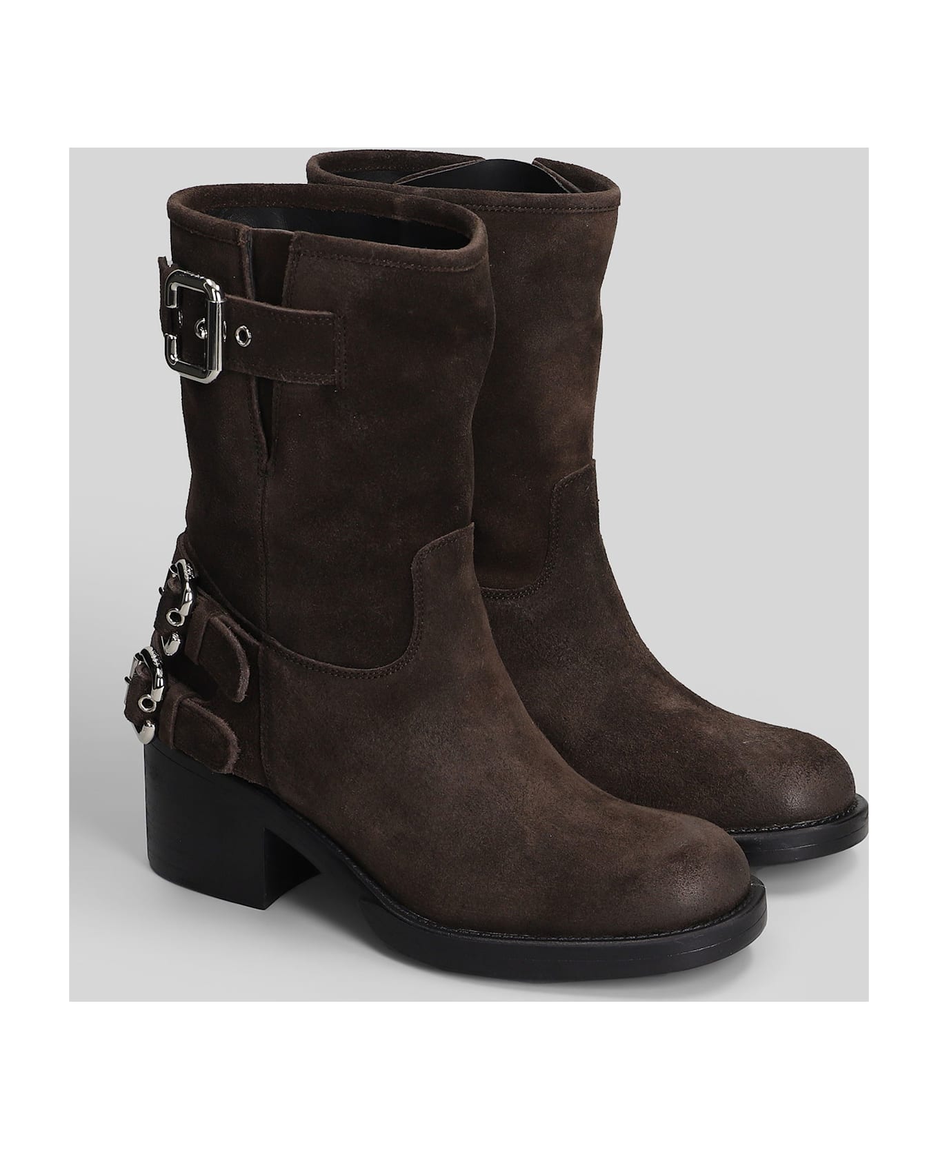 Chloé Dakota High Heels Ankle Boots In Brown Suede - brown